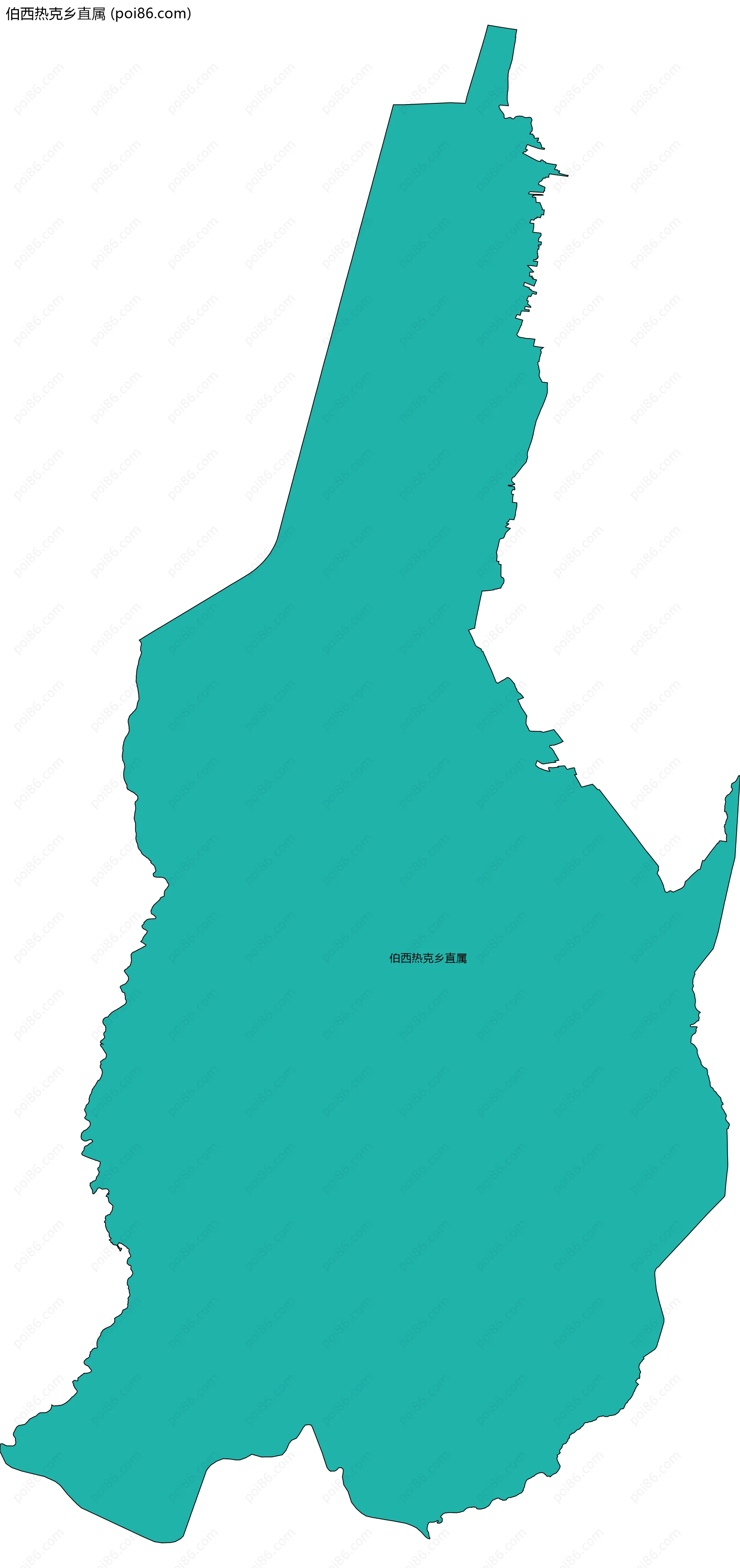 伯西热克乡直属边界地图