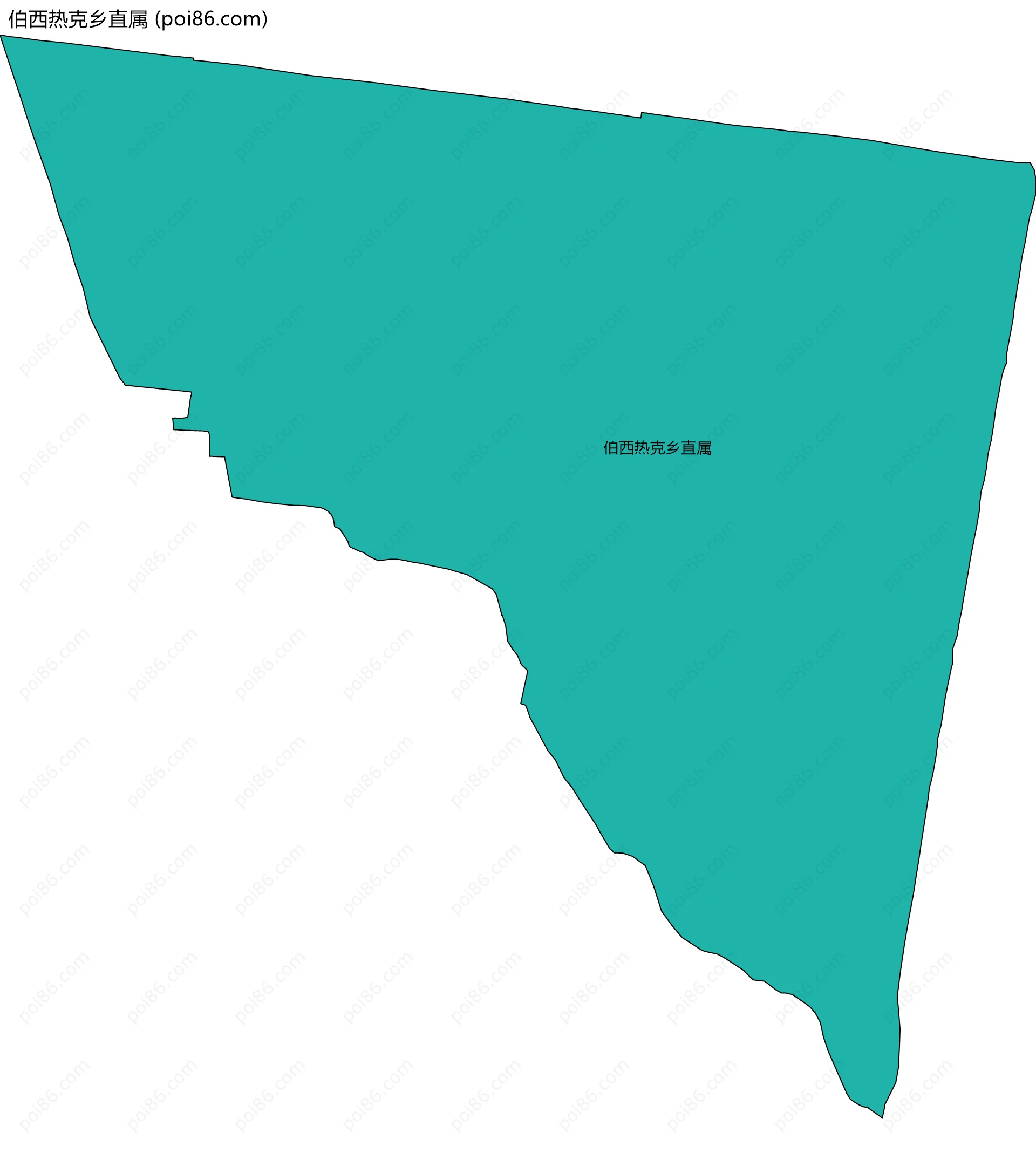 伯西热克乡直属边界地图