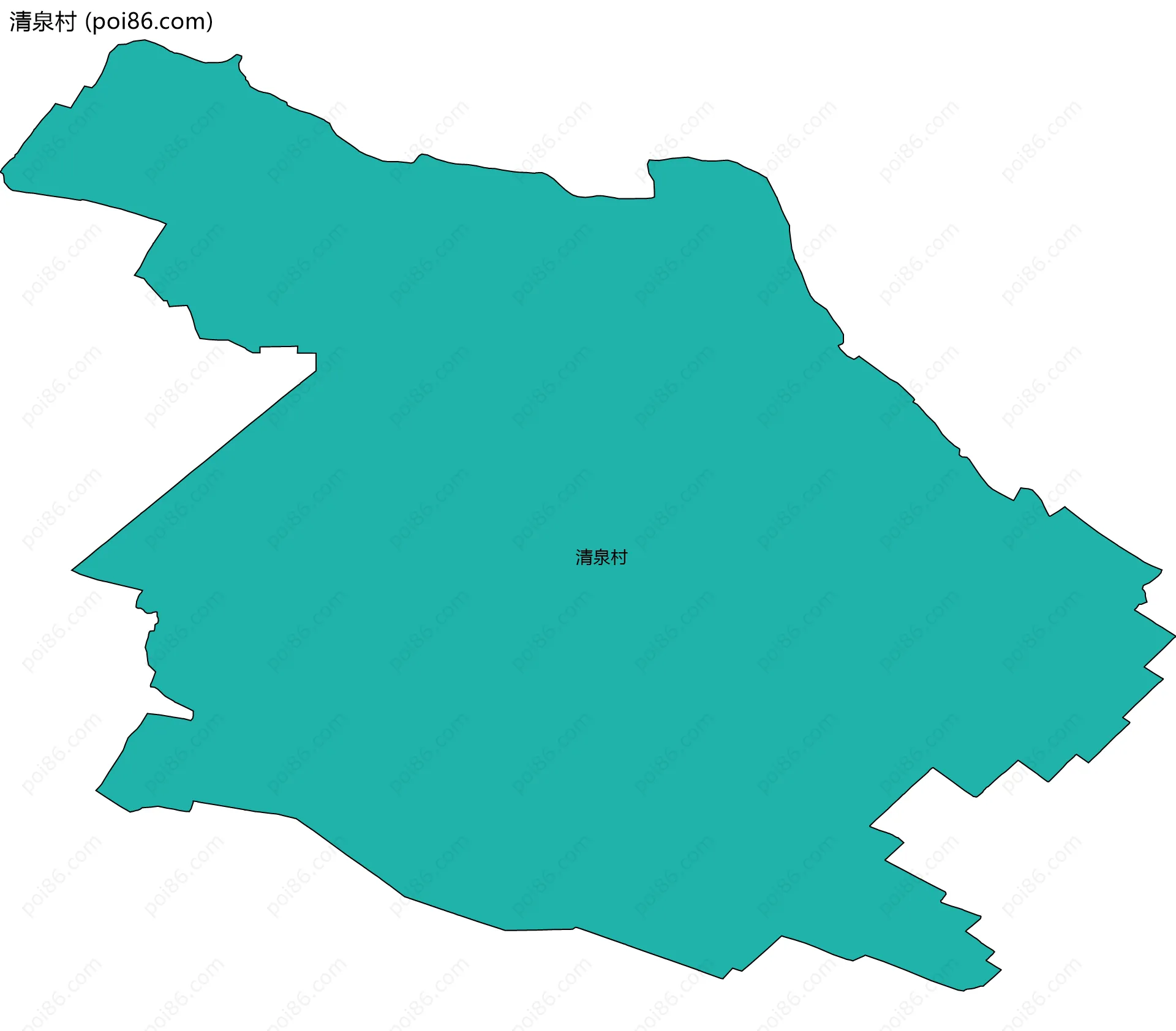 清泉村边界地图