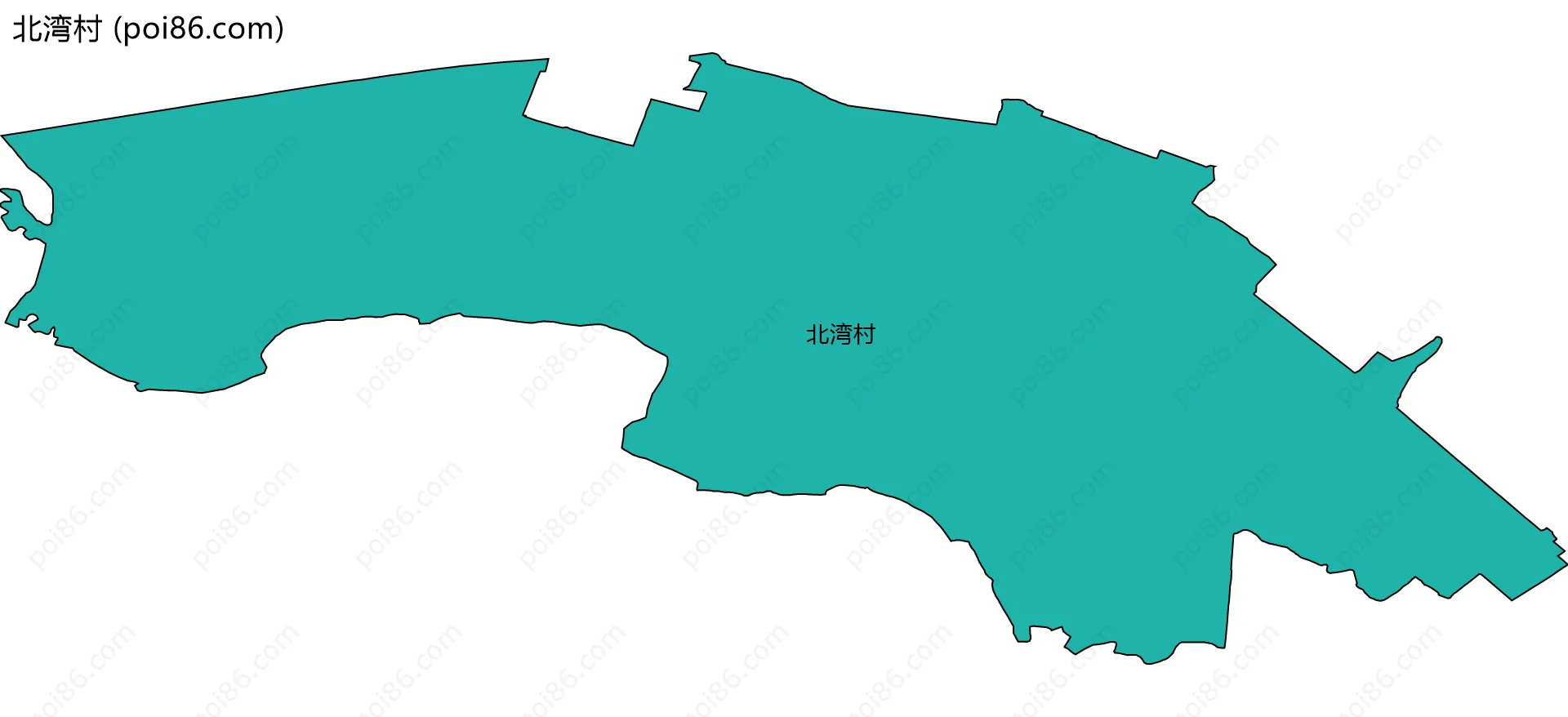 北湾村边界地图