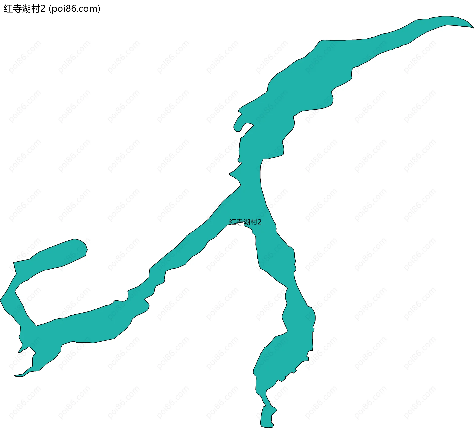 红寺湖村2边界地图