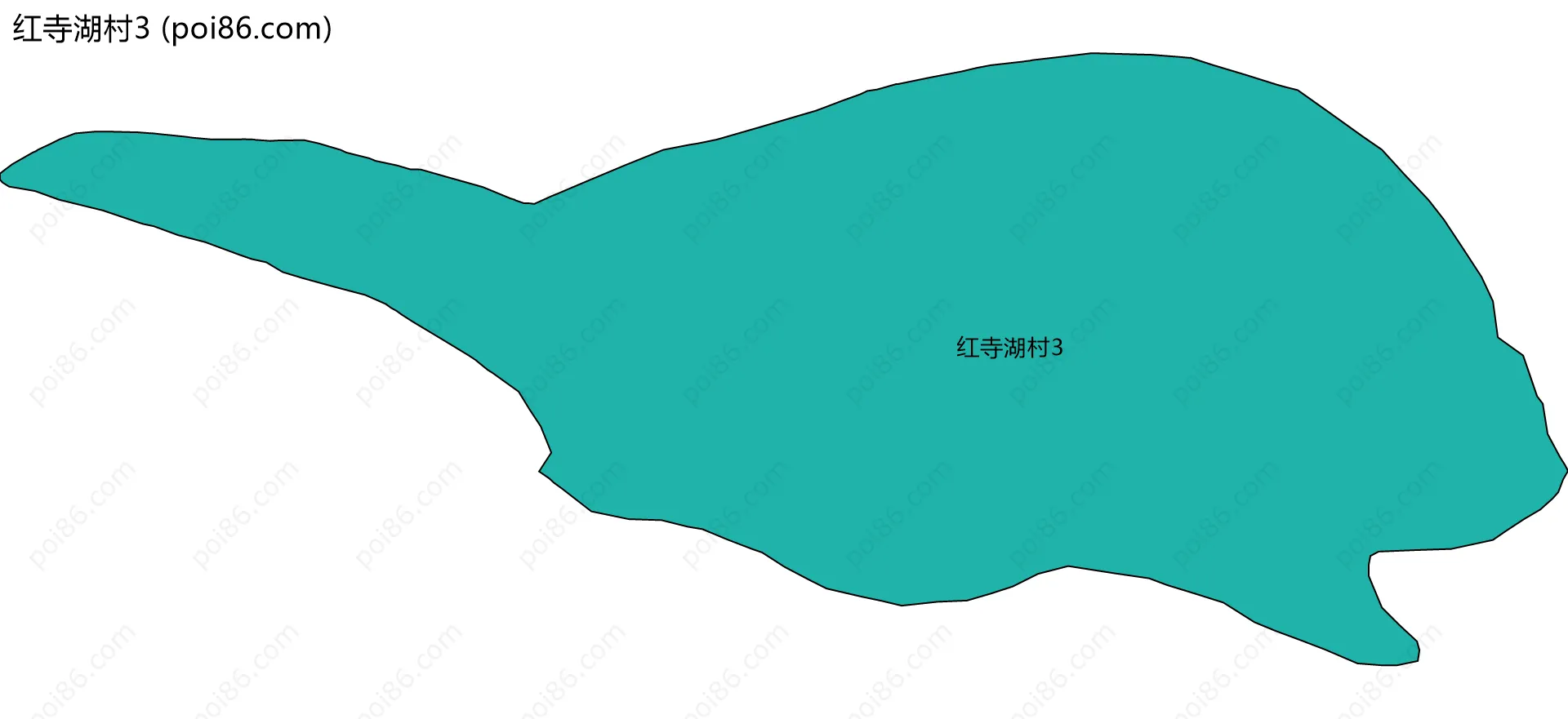 红寺湖村3边界地图