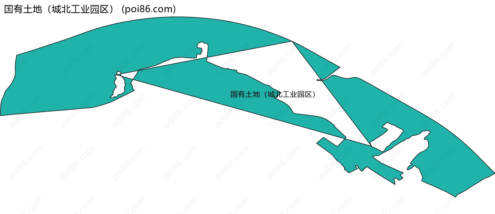国有土地（城北工业园区）边界地图