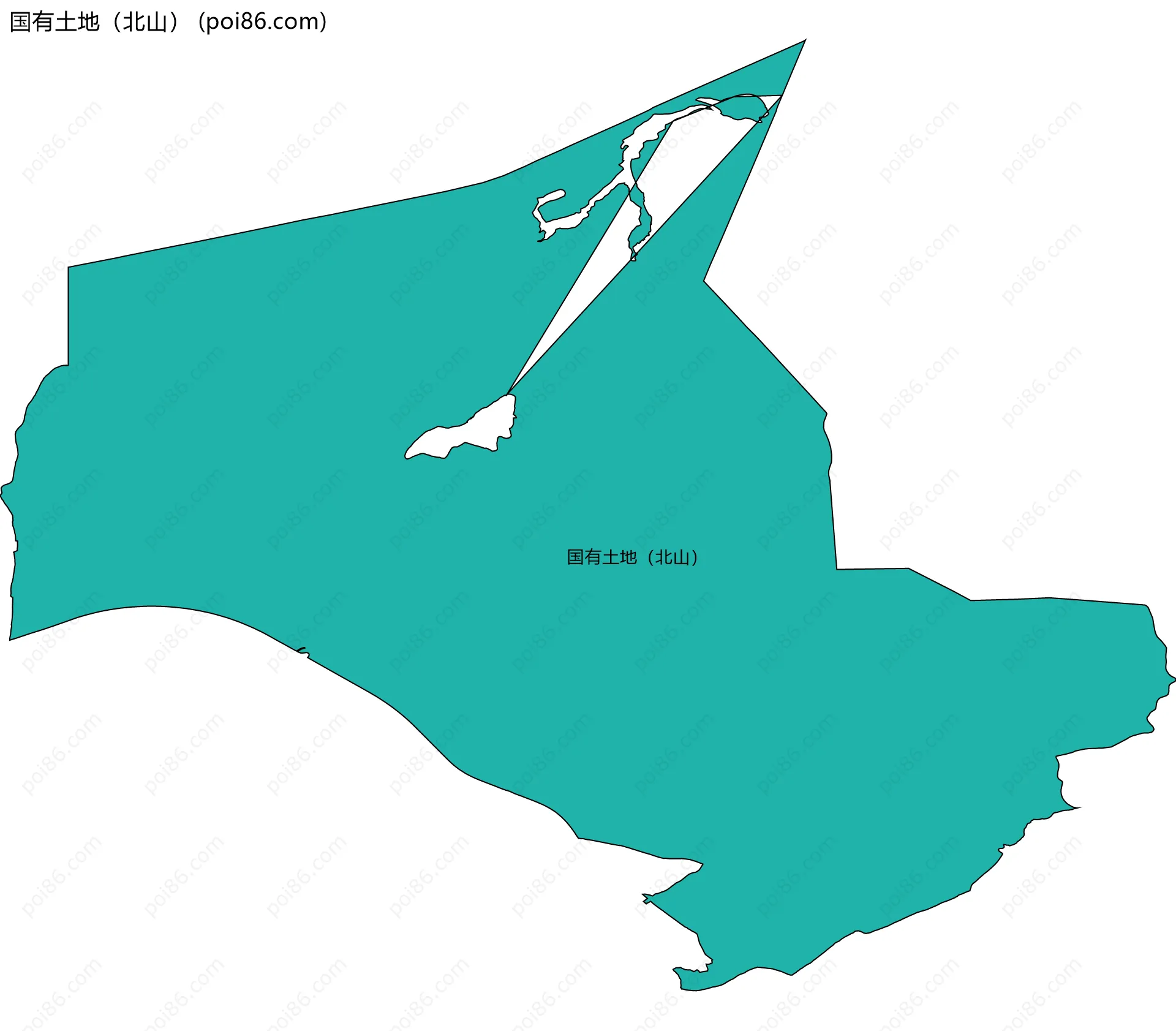 国有土地（北山）边界地图