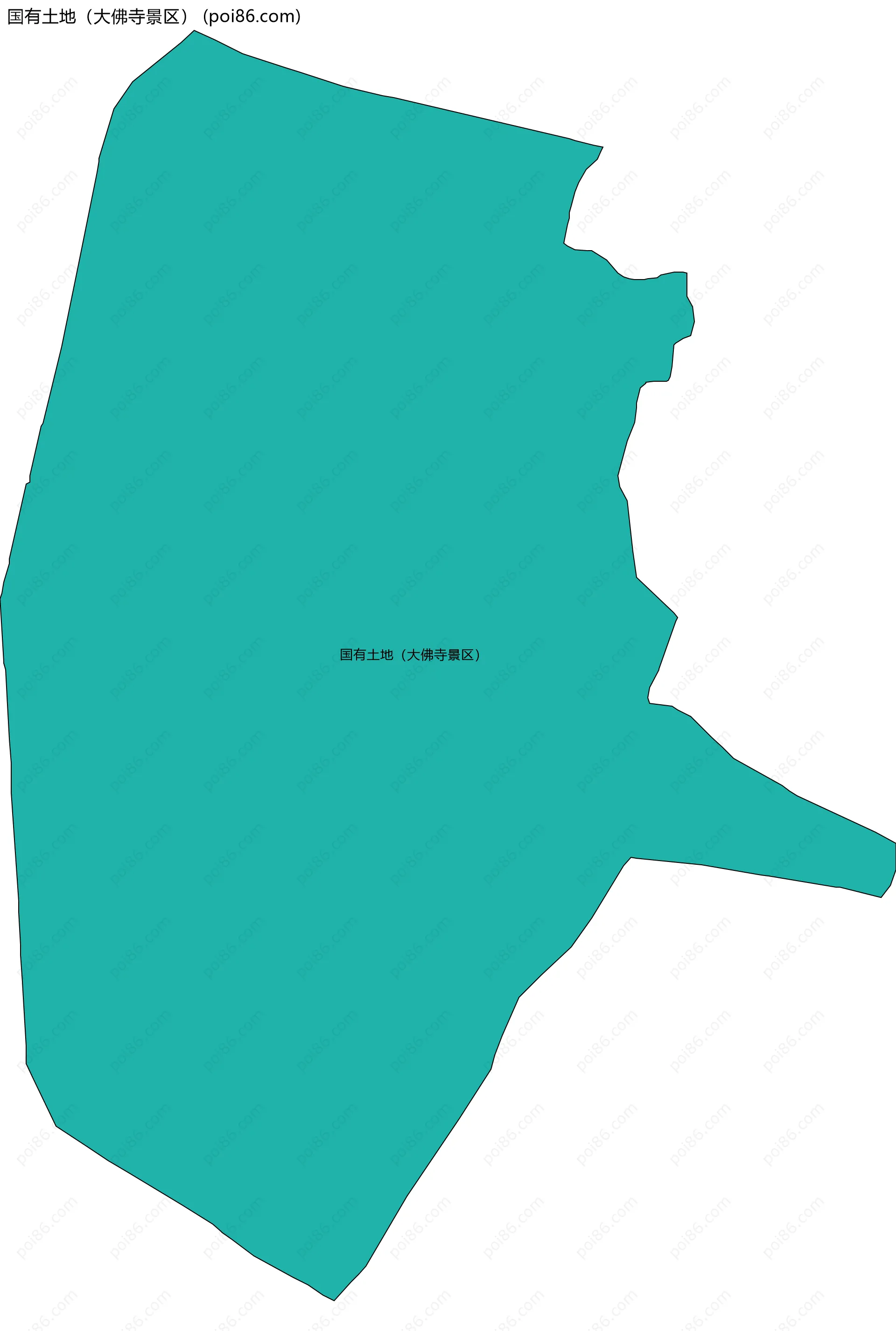 国有土地（大佛寺景区）边界地图
