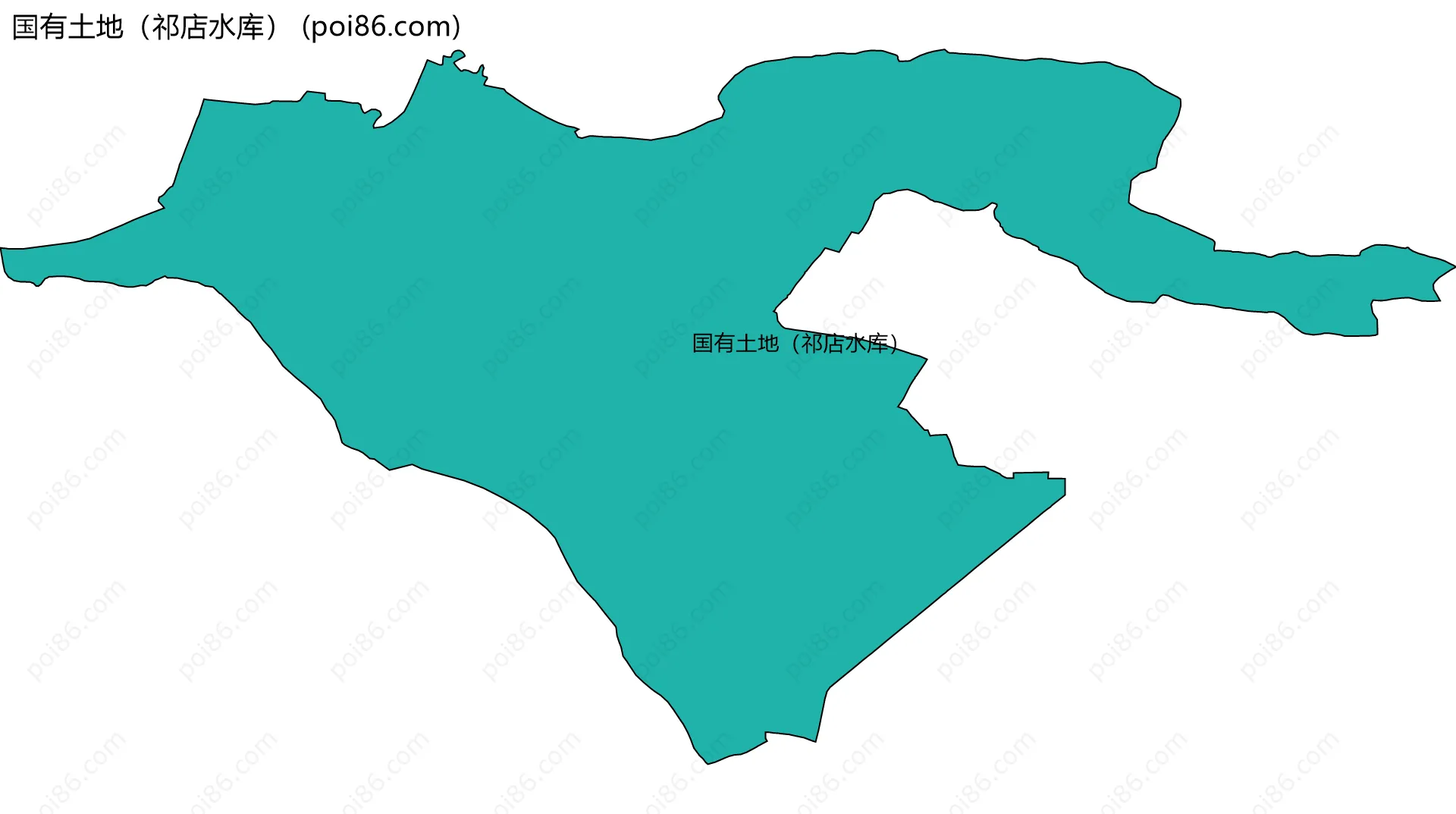 国有土地（祁店水库）边界地图
