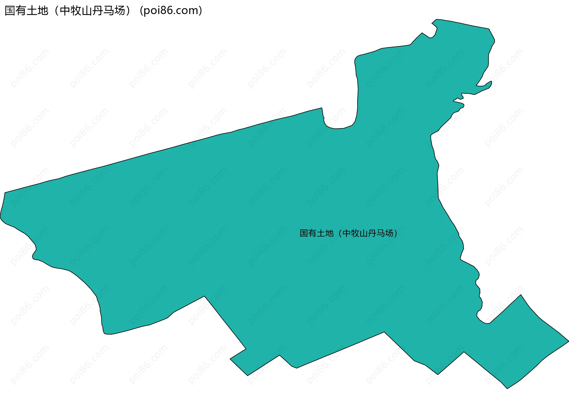 国有土地（中牧山丹马场）边界地图