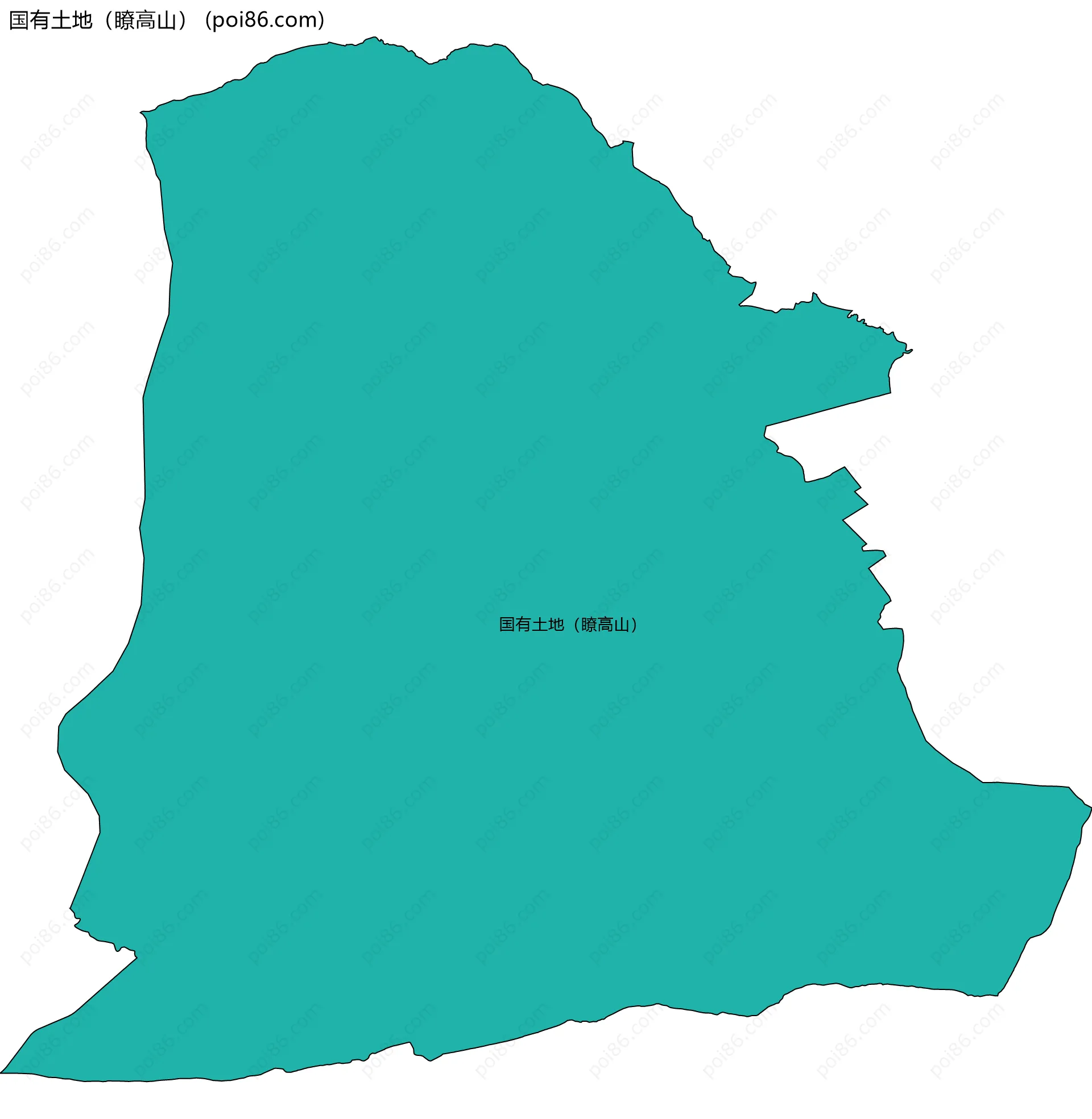 国有土地（瞭高山）边界地图