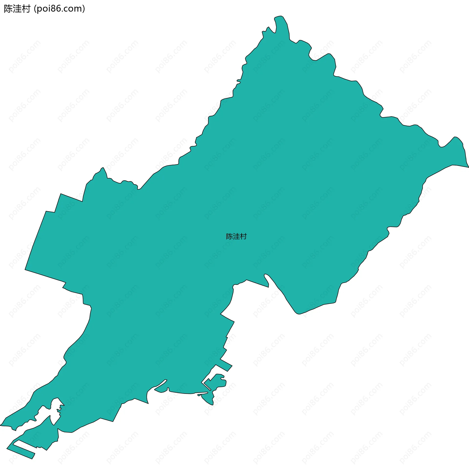 陈洼村边界地图