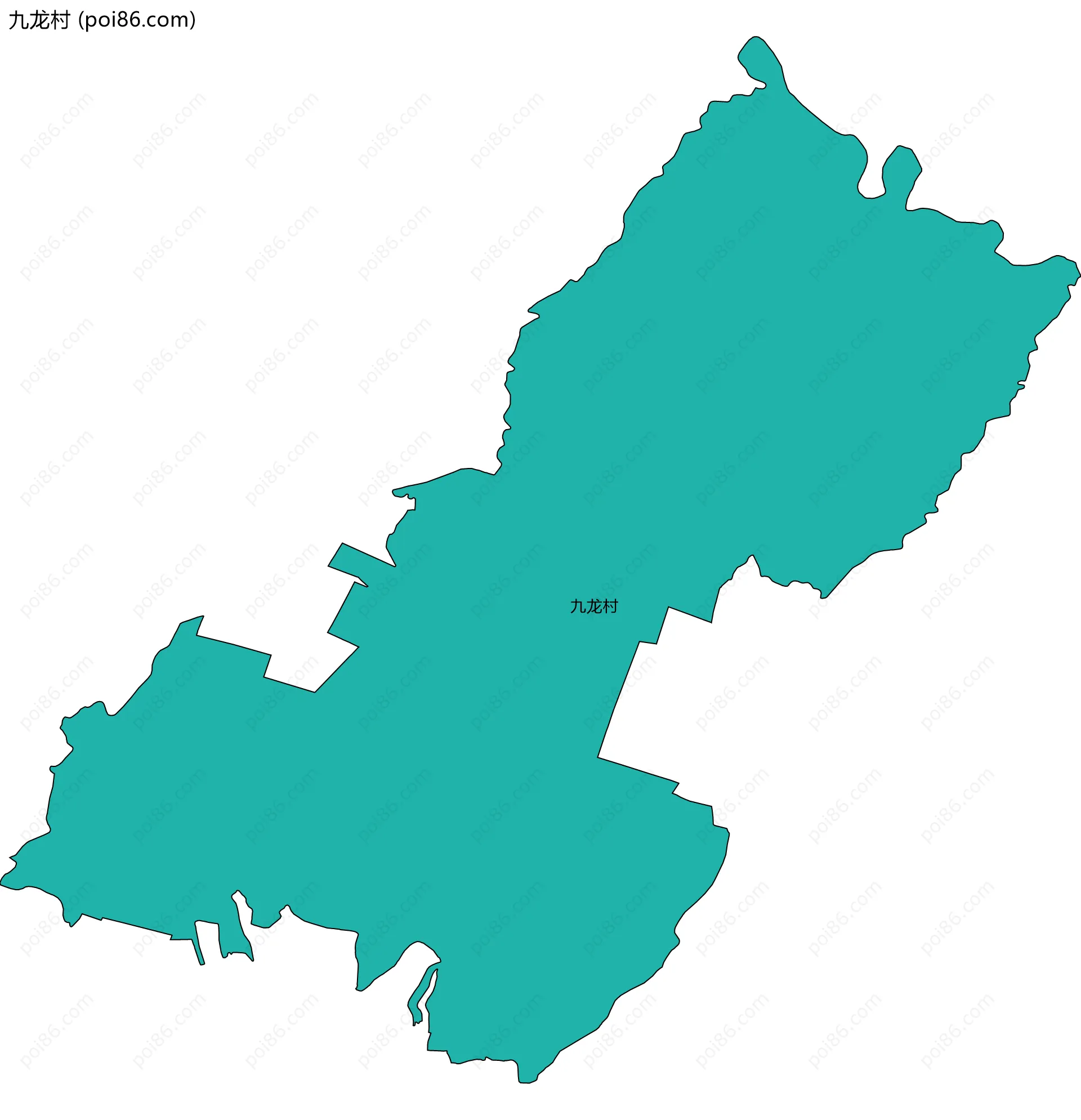 九龙村边界地图