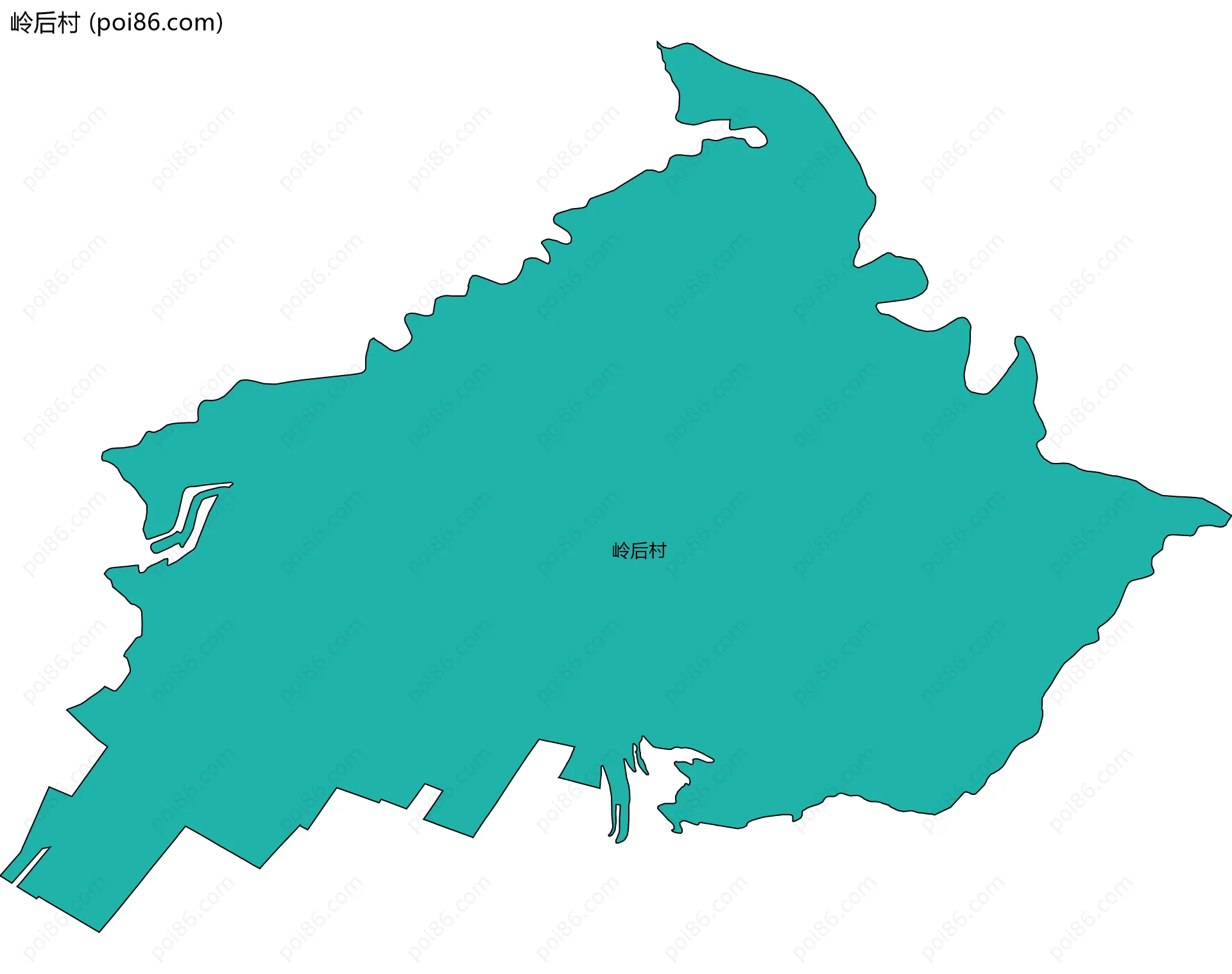 岭后村边界地图