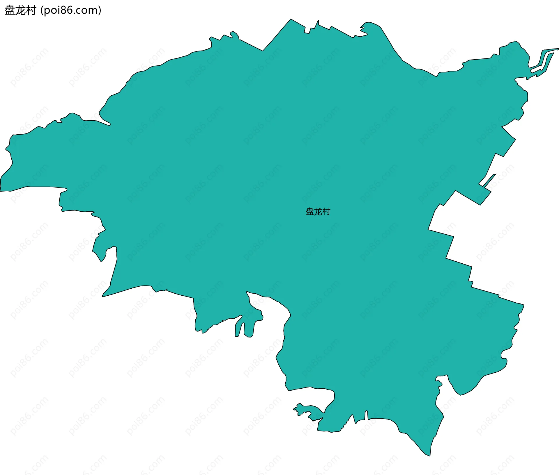 盘龙村边界地图