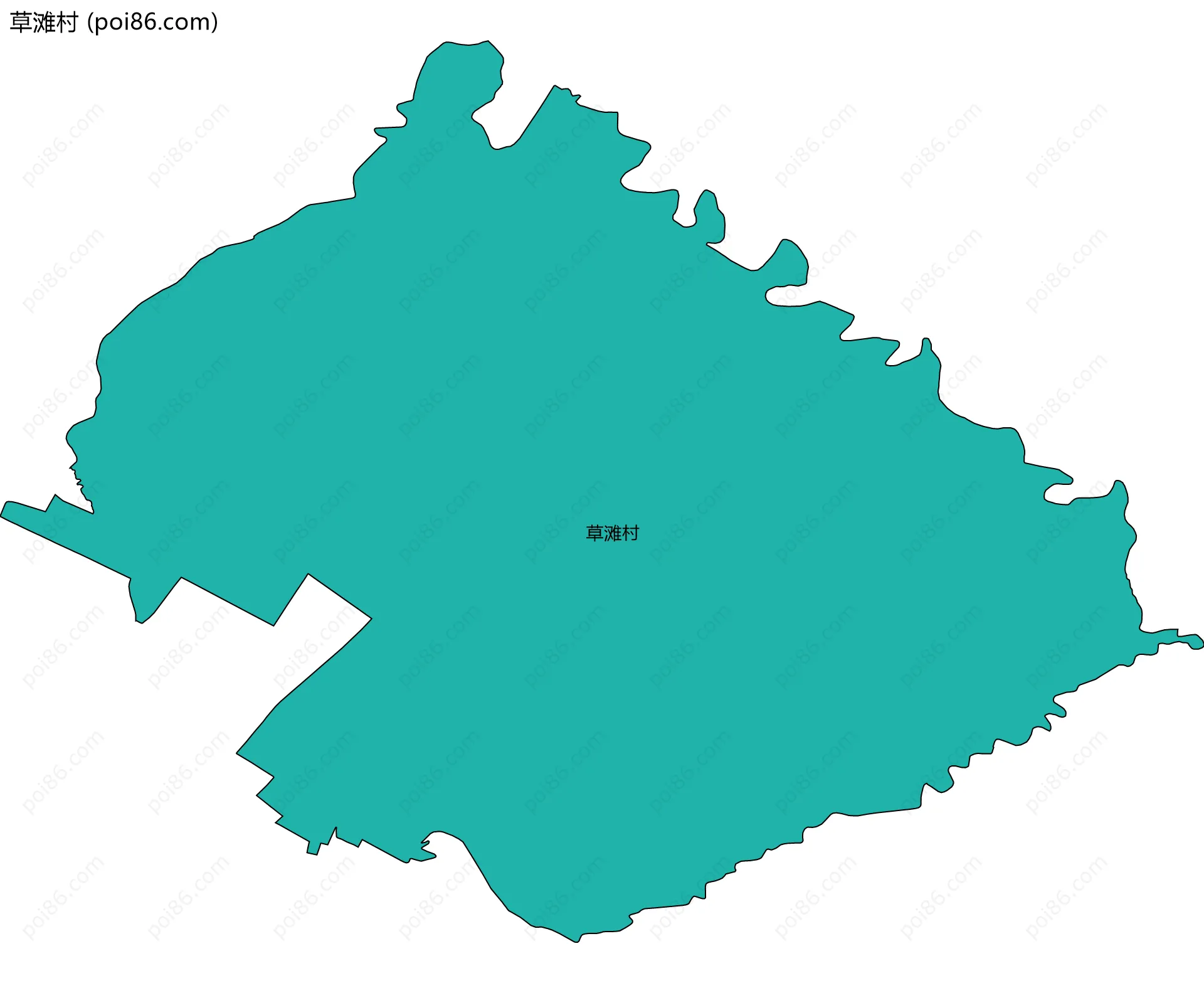 草滩村边界地图