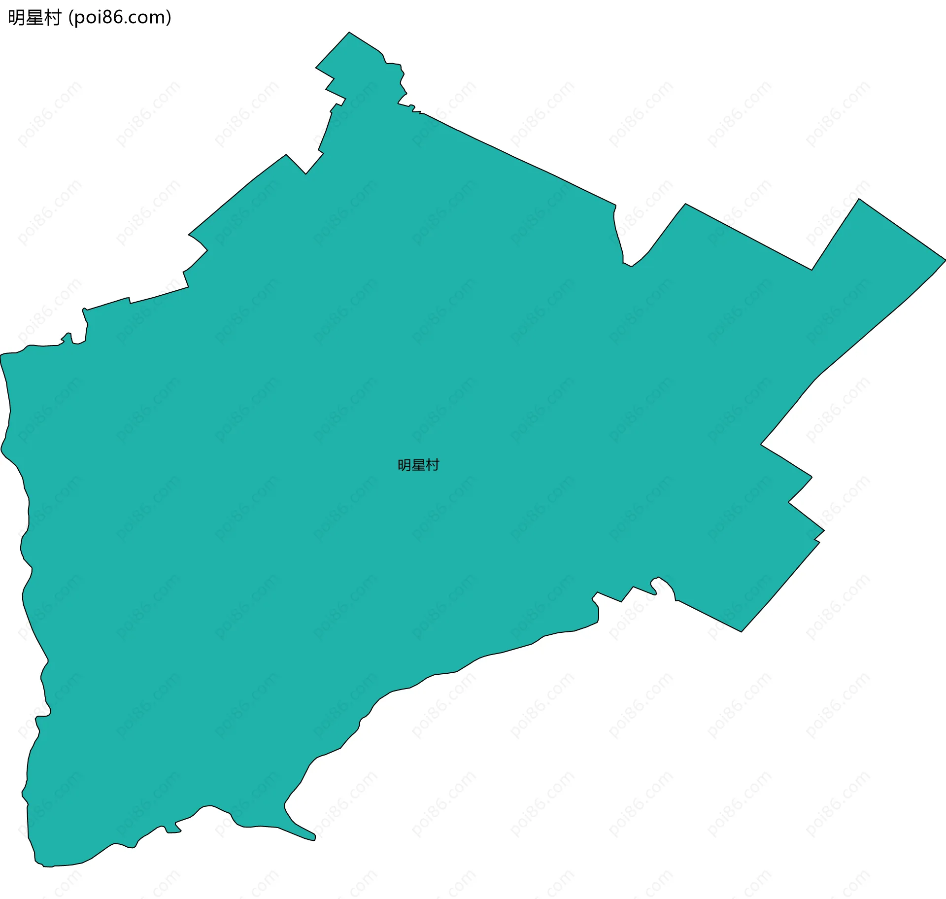 明星村边界地图