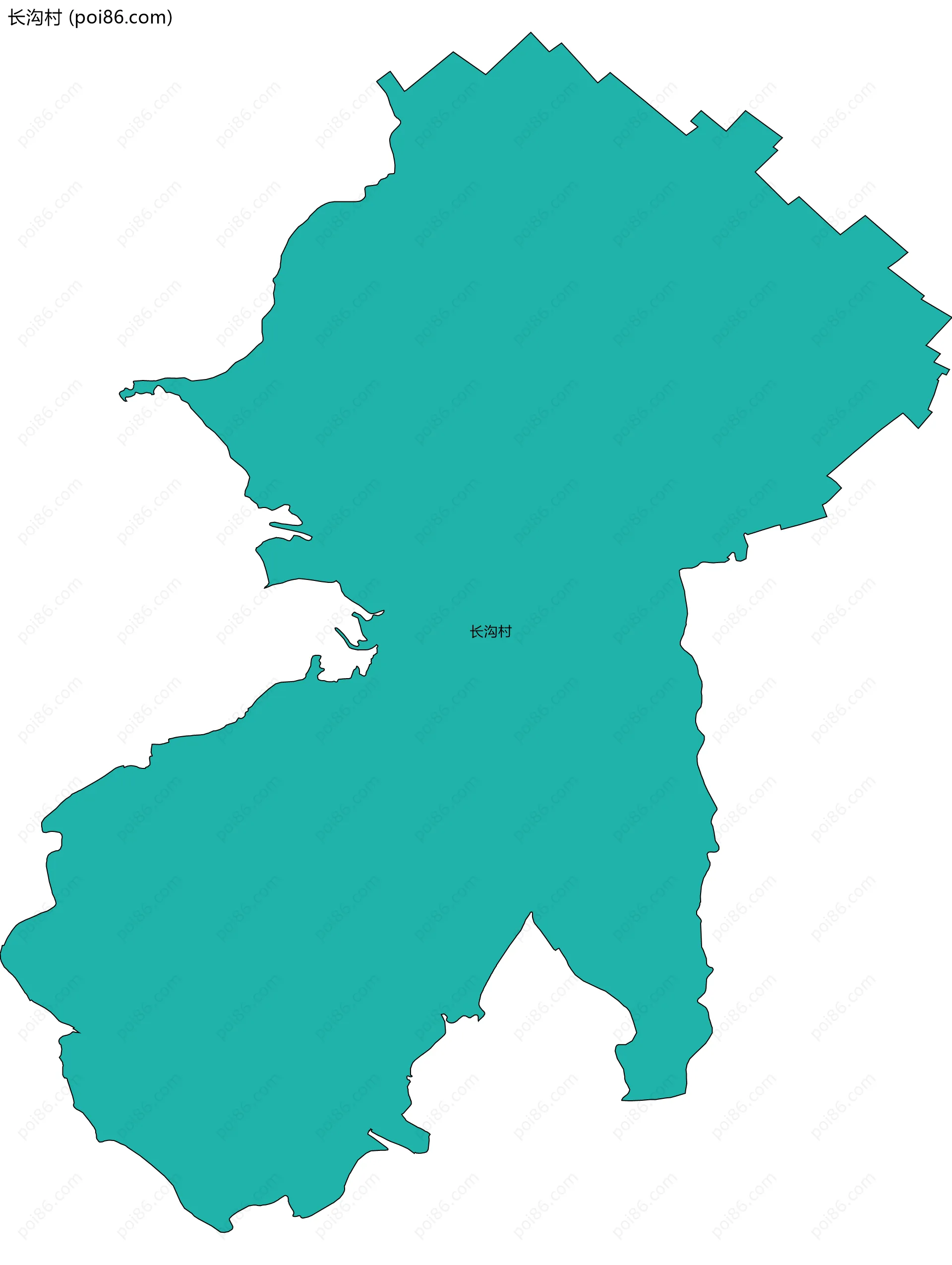 长沟村边界地图