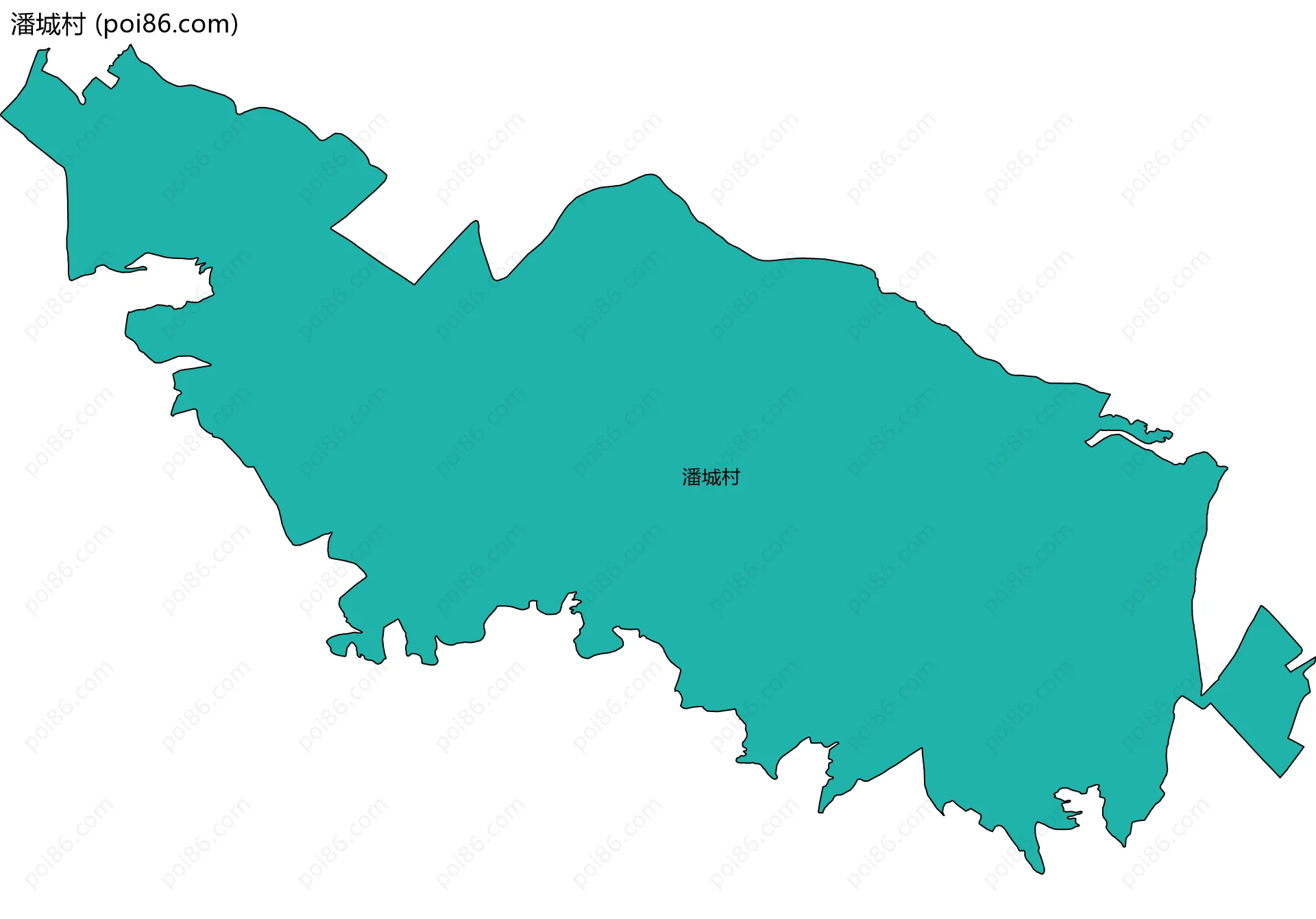 潘城村边界地图