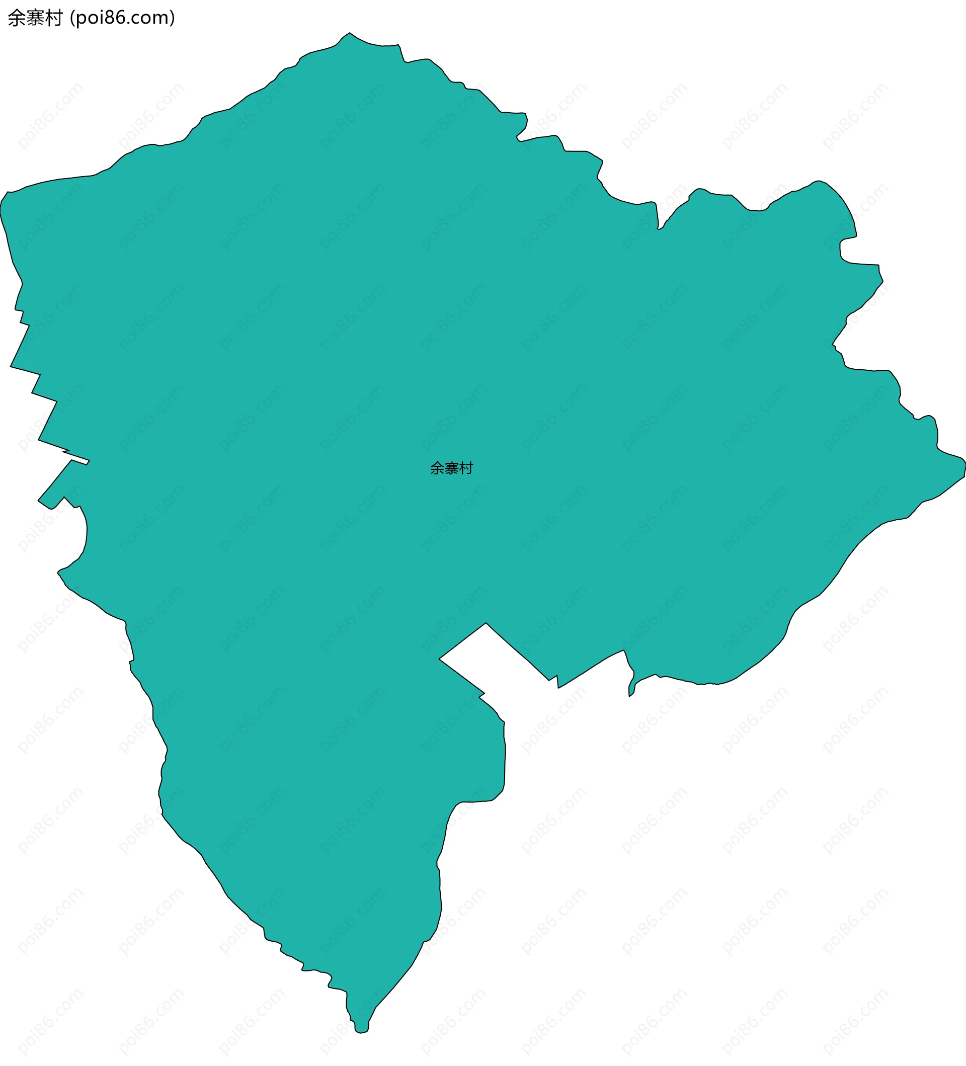 余寨村边界地图