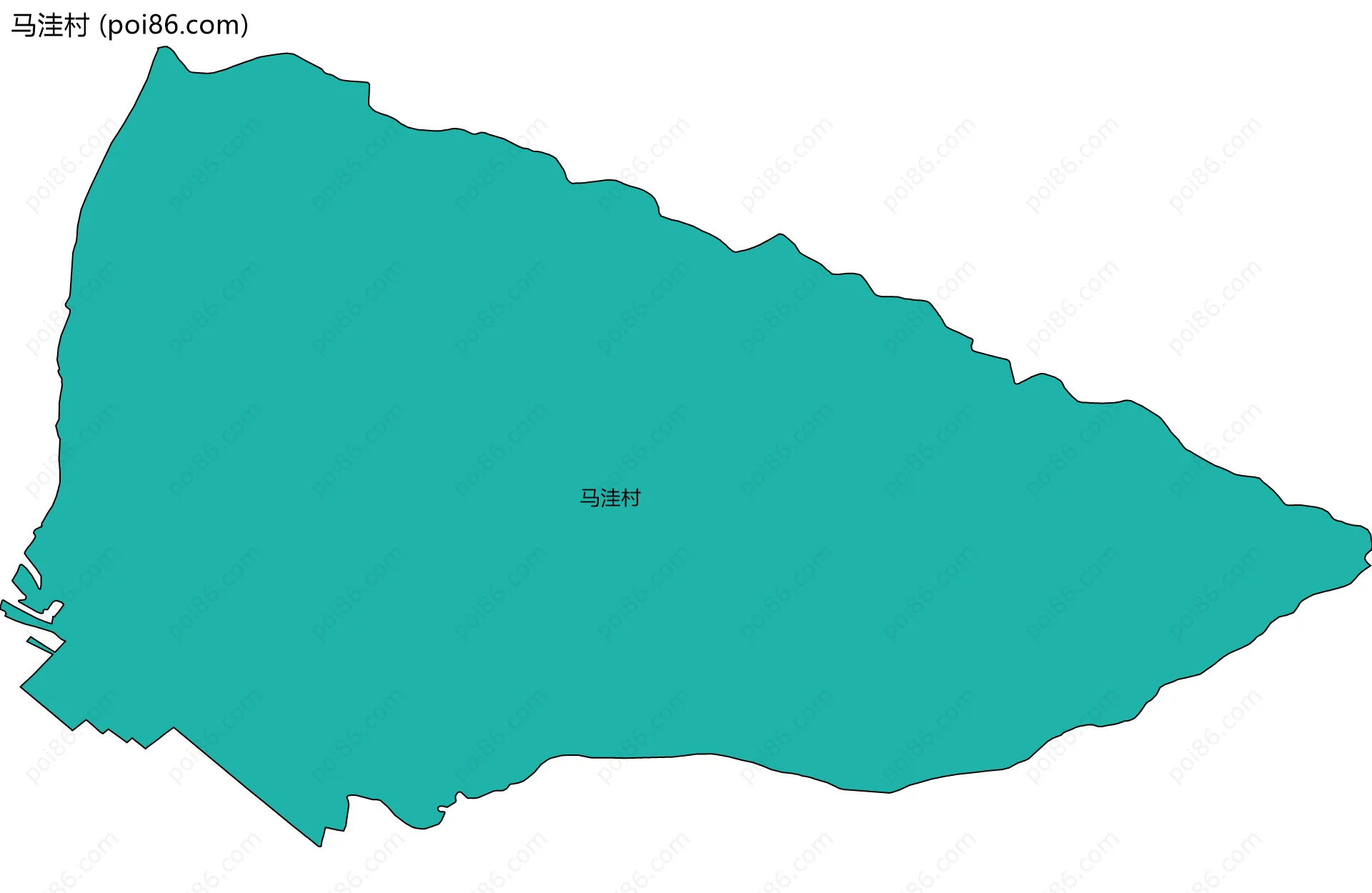 马洼村边界地图