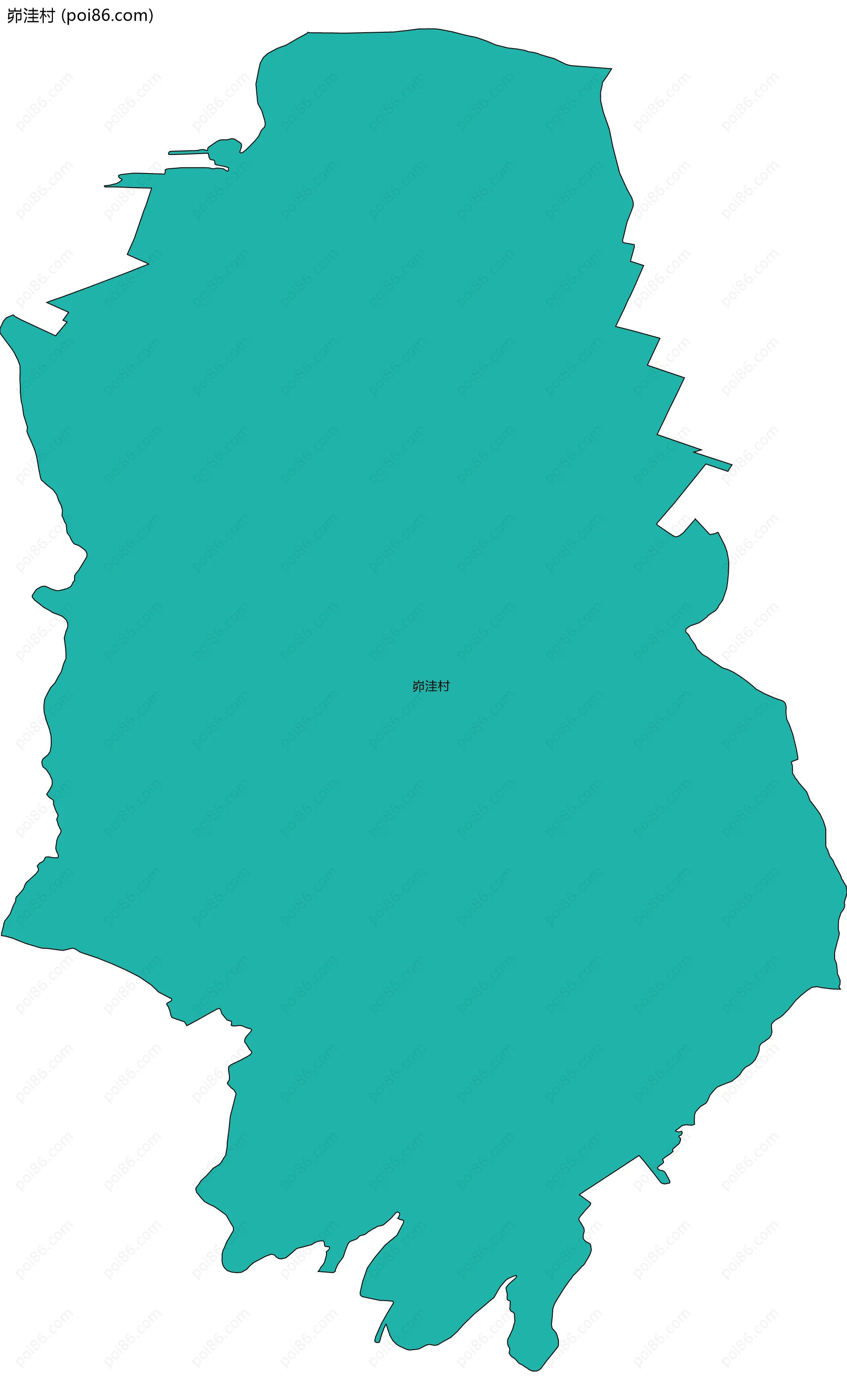 峁洼村边界地图