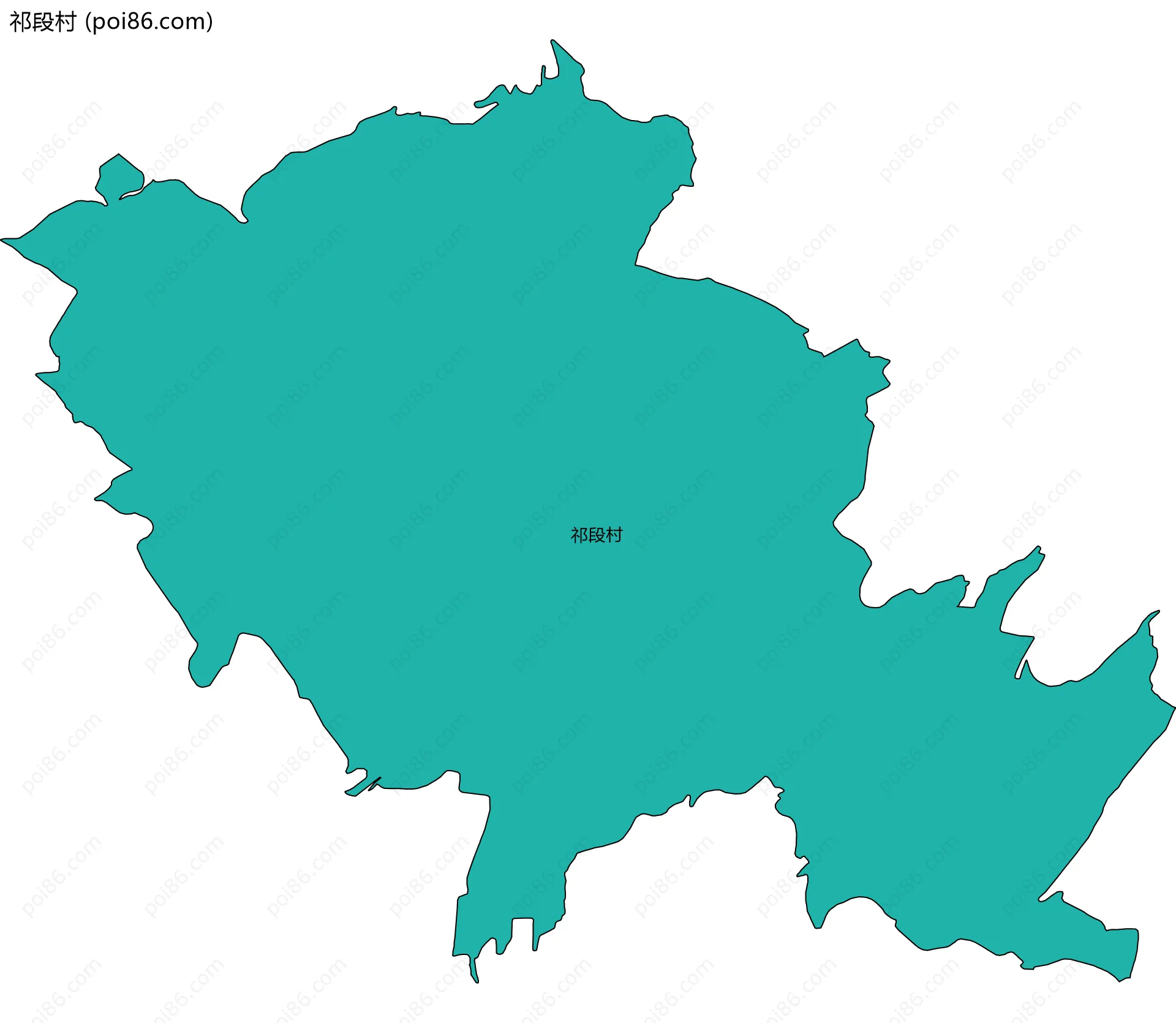 祁段村边界地图