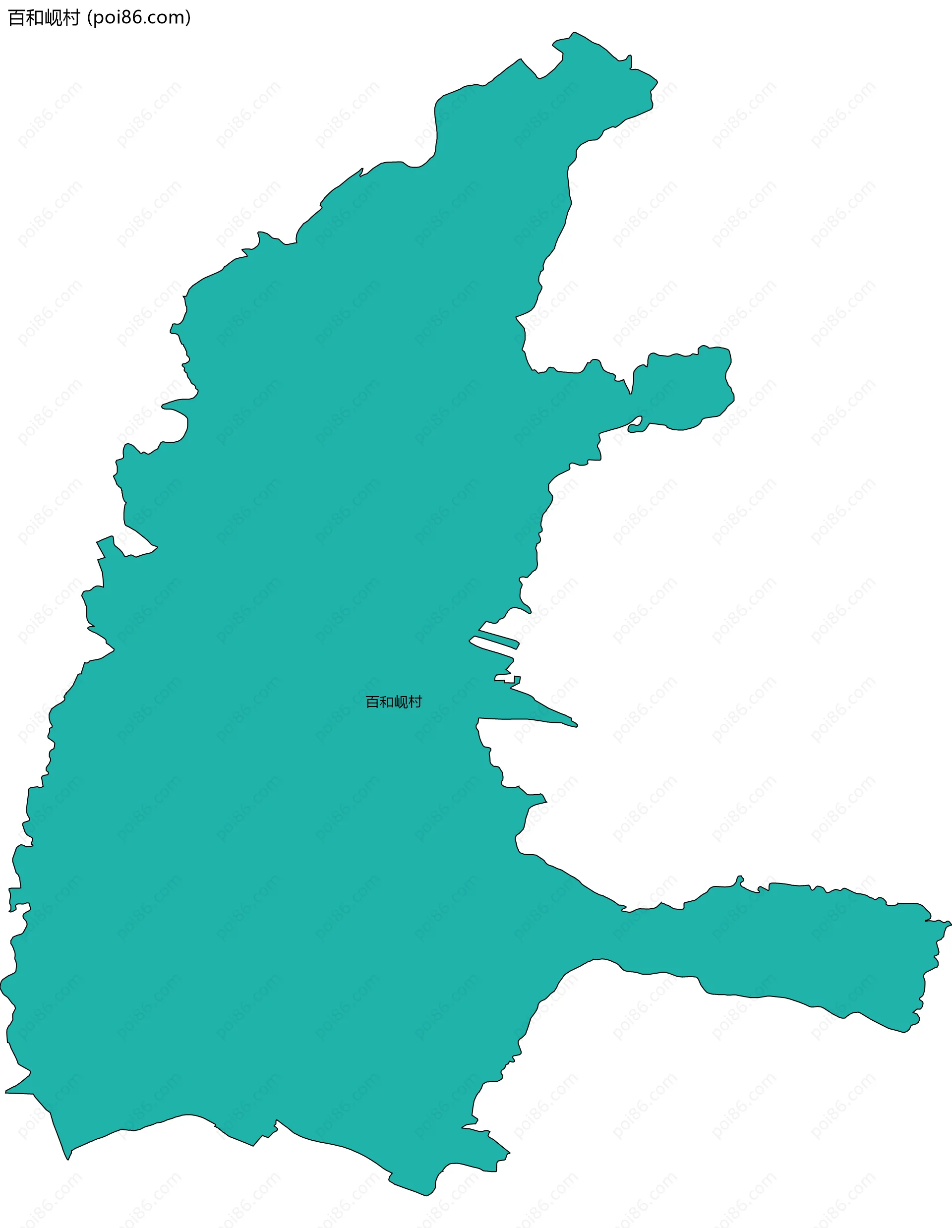 百和岘村边界地图