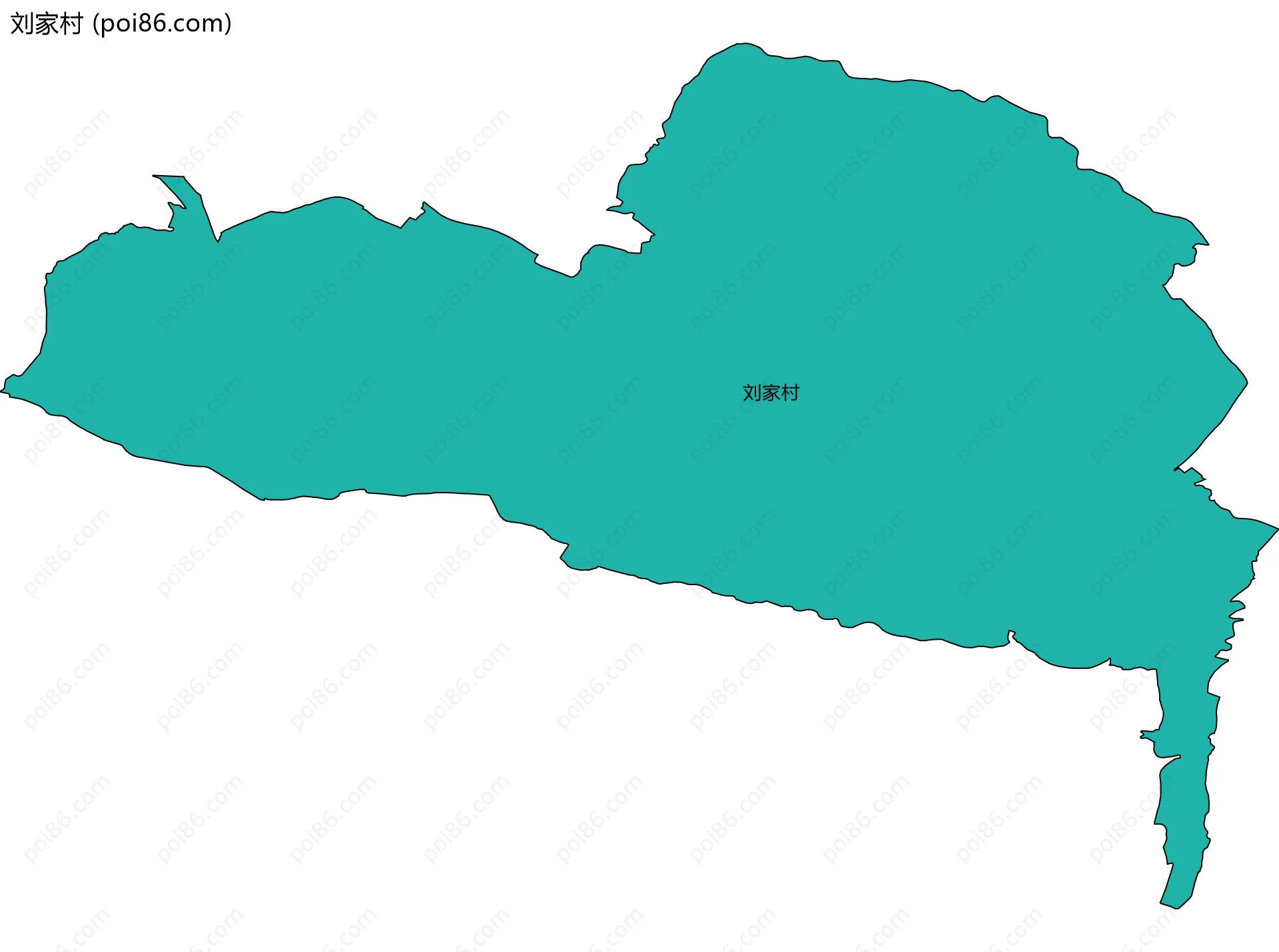 刘家村边界地图