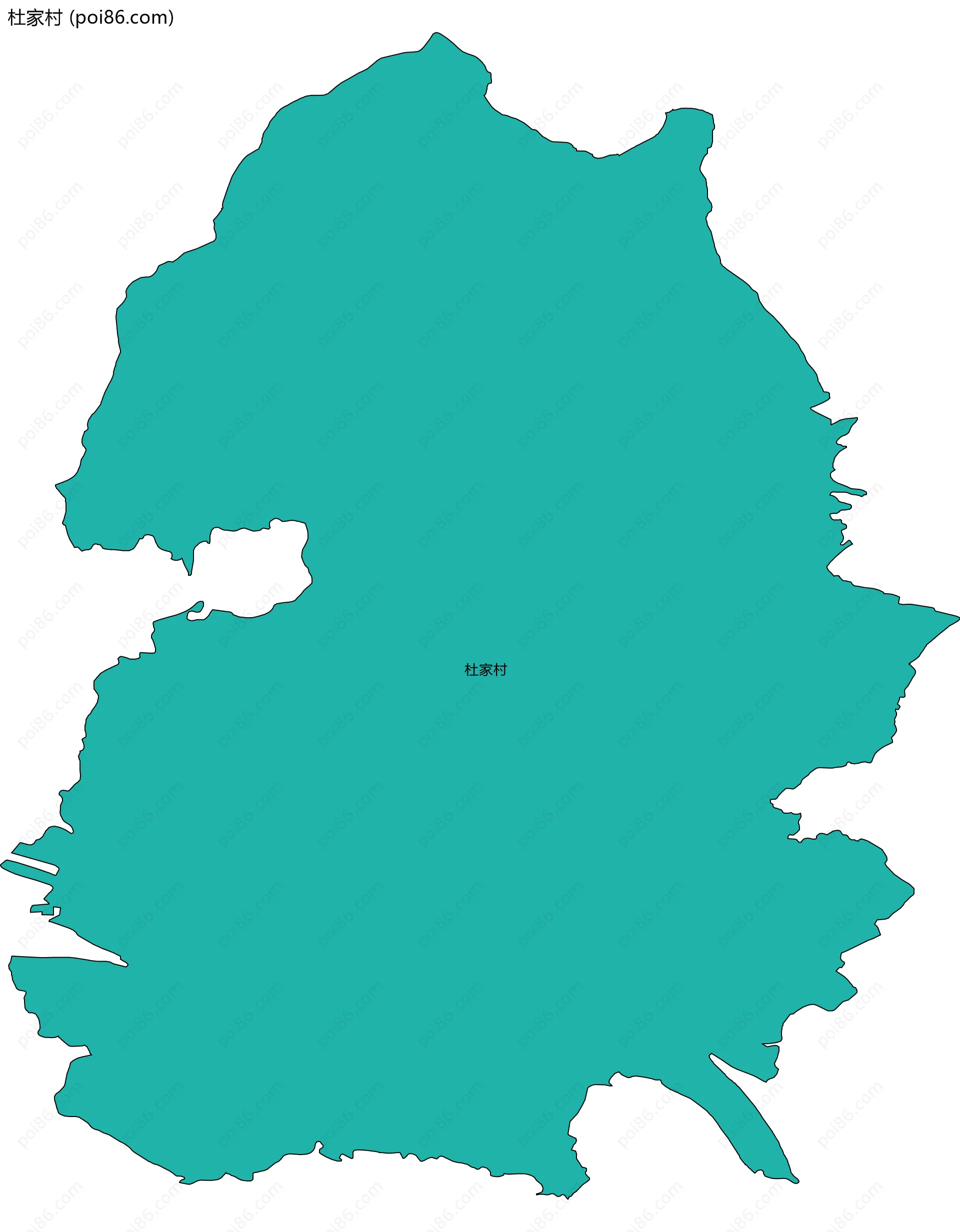 杜家村边界地图