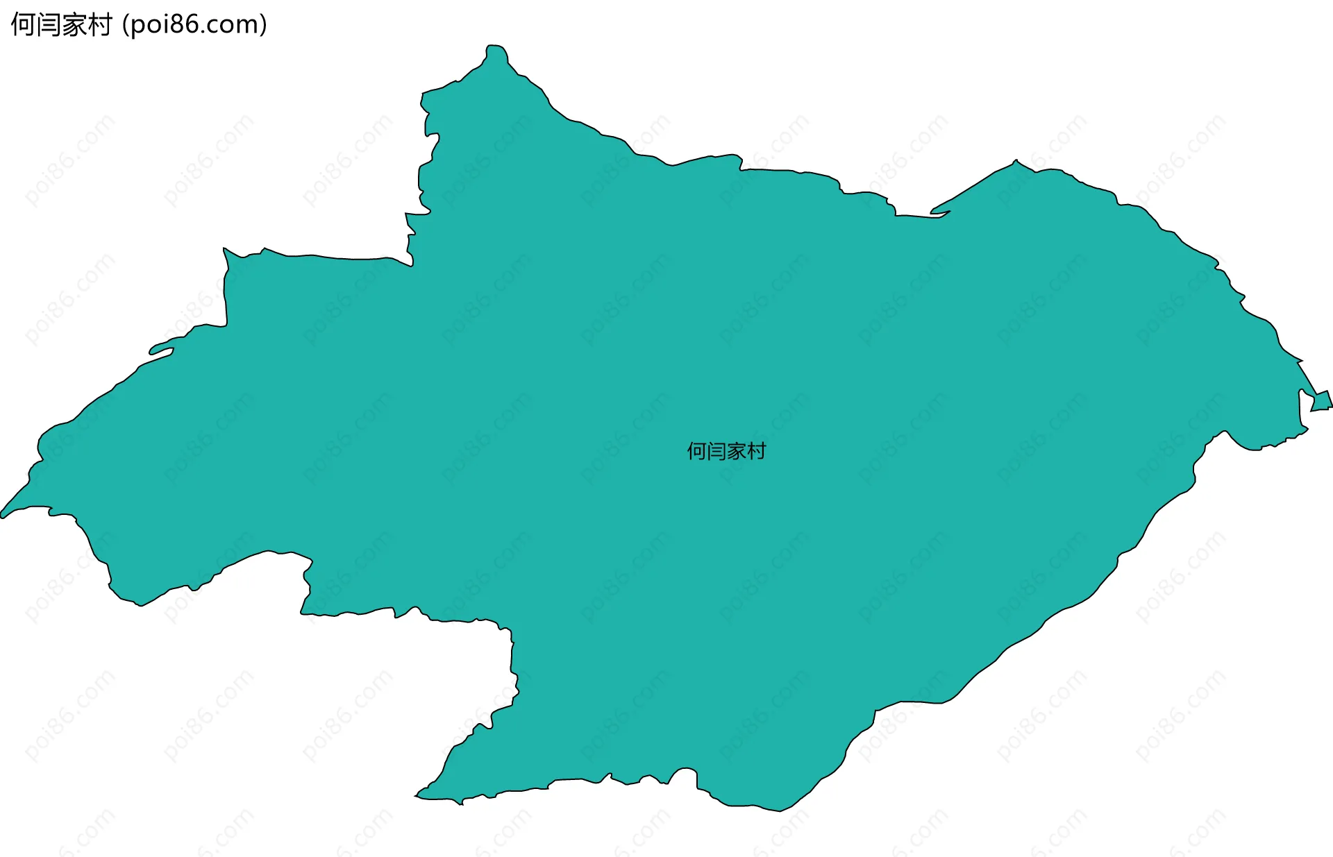 何闫家村边界地图