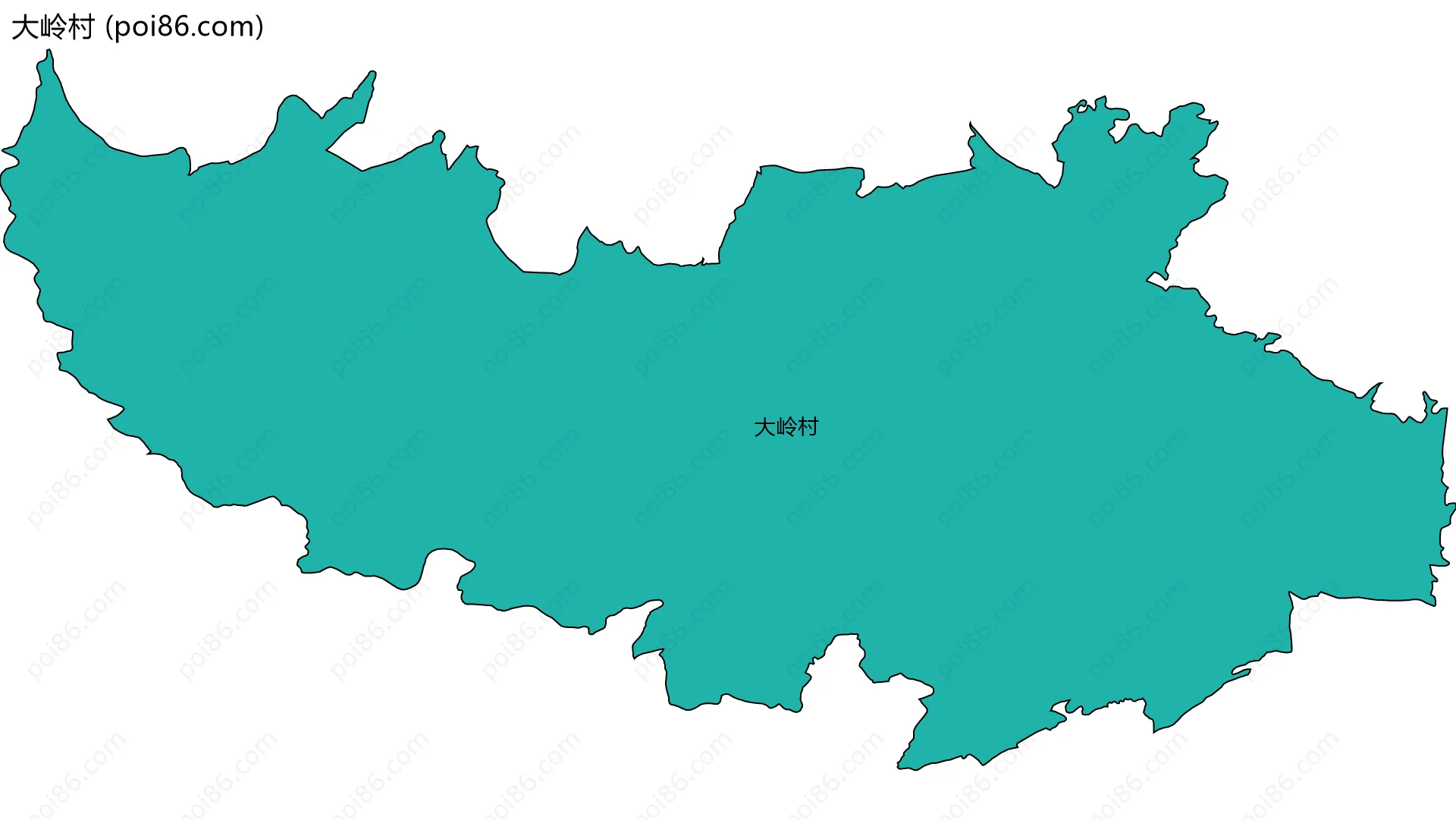 大岭村边界地图