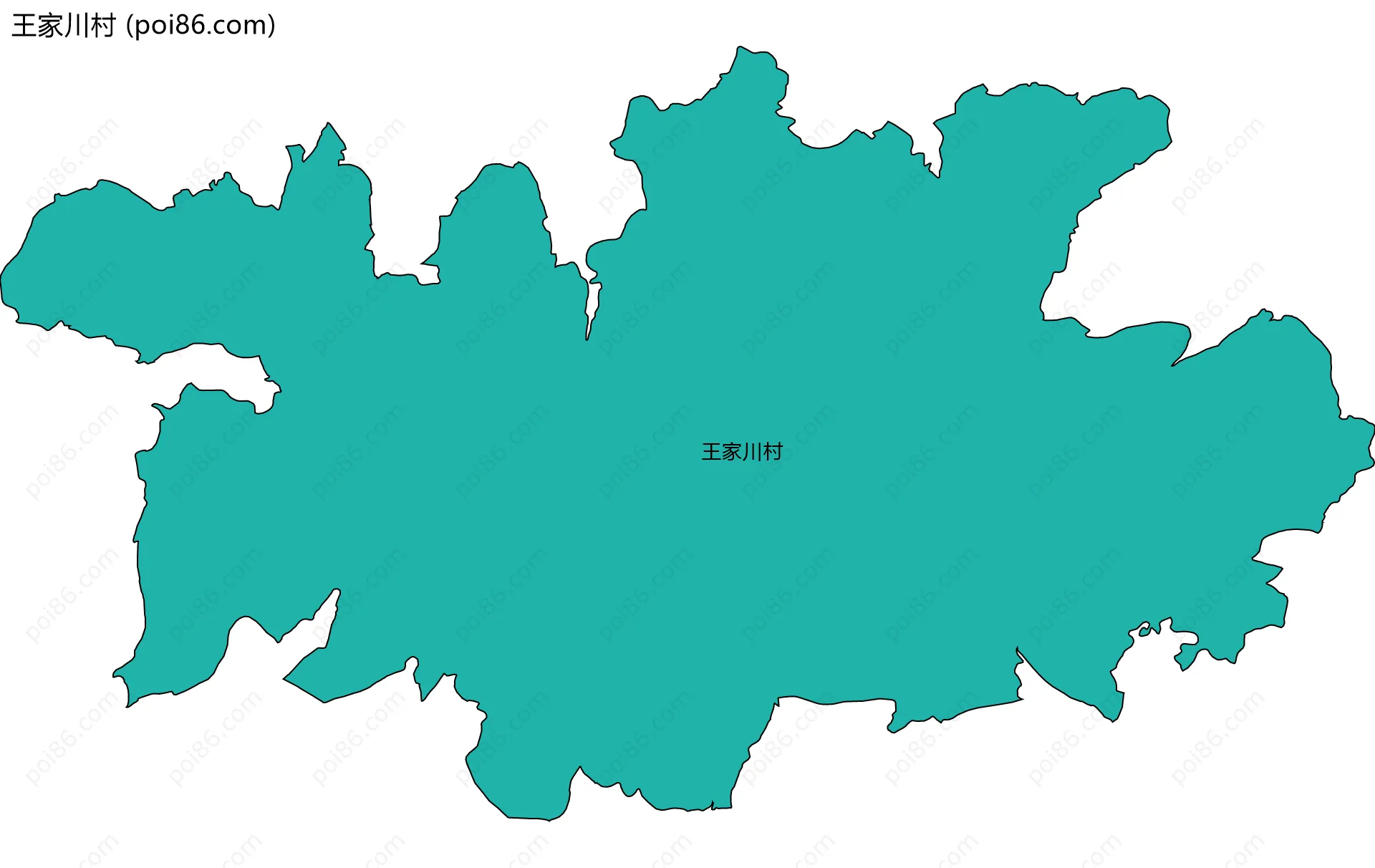 王家川村边界地图