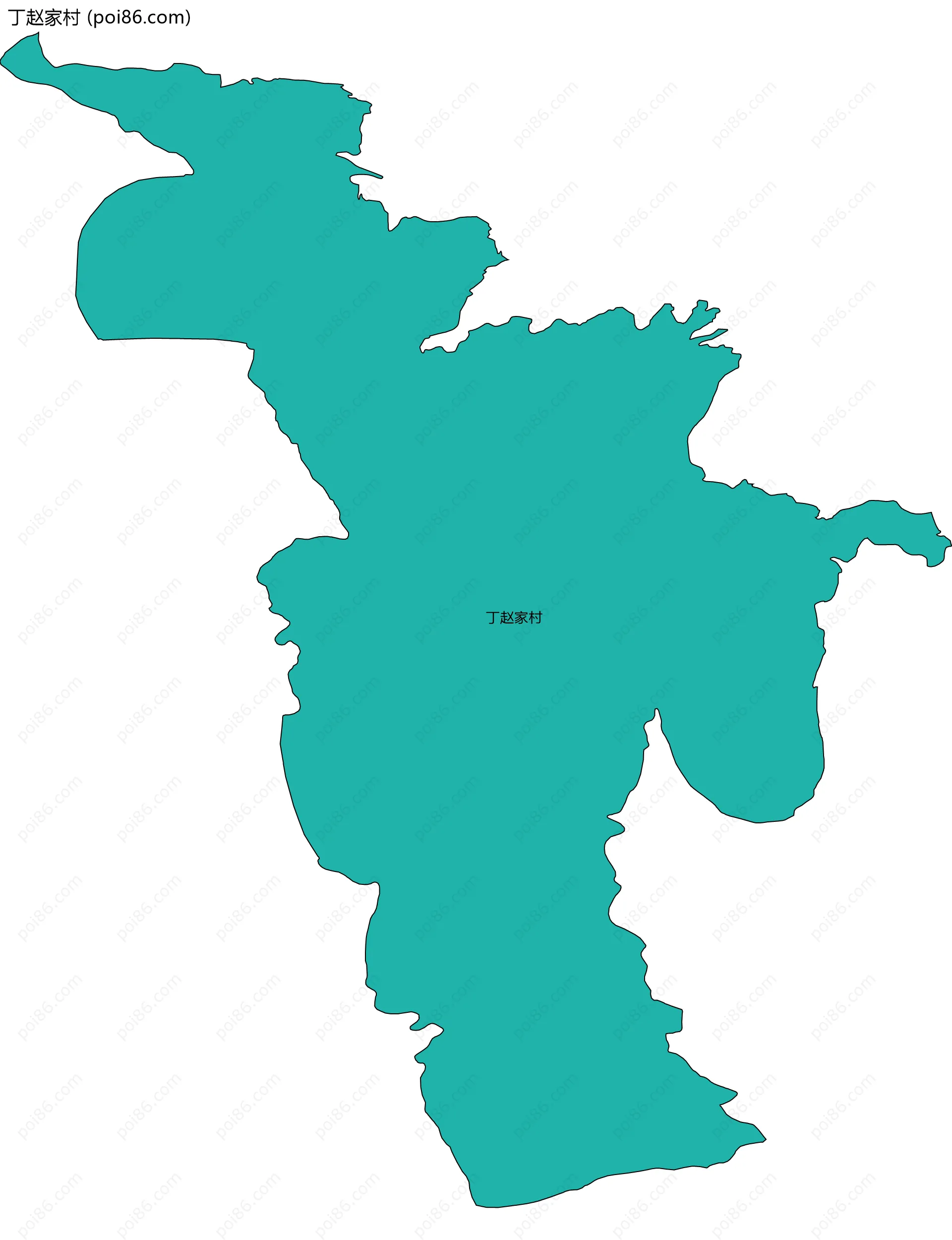 丁赵家村边界地图