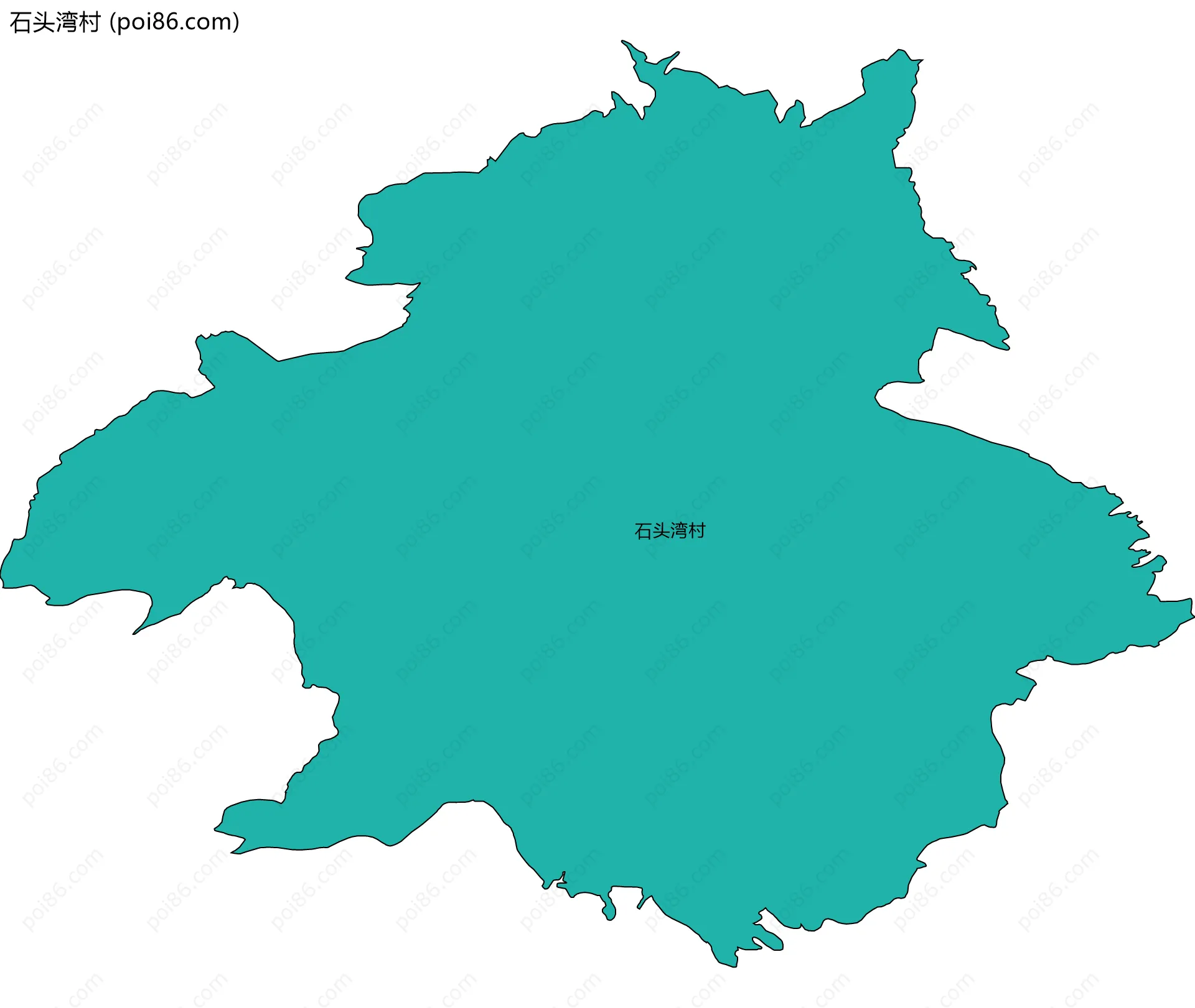 石头湾村边界地图