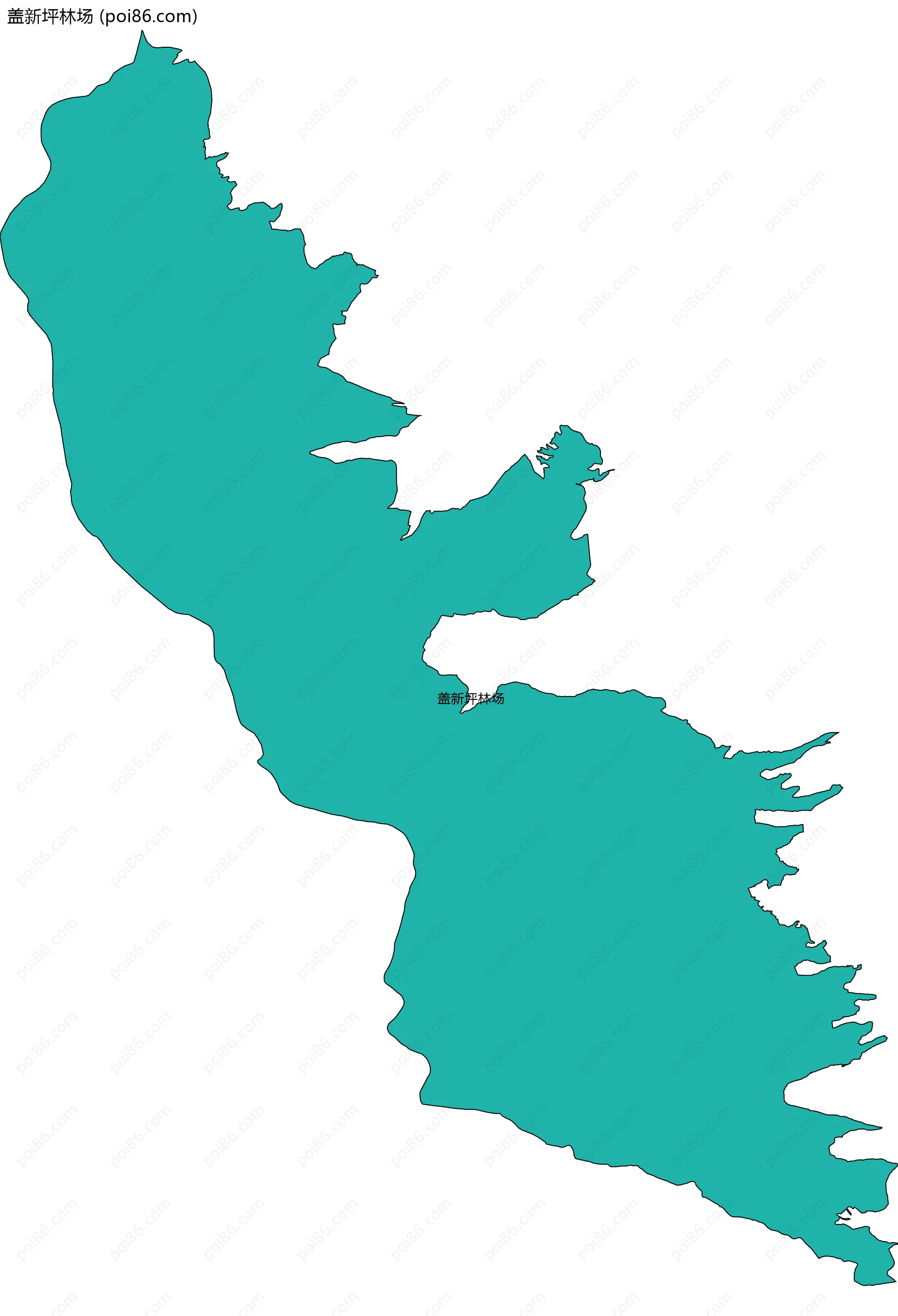 盖新坪林场边界地图