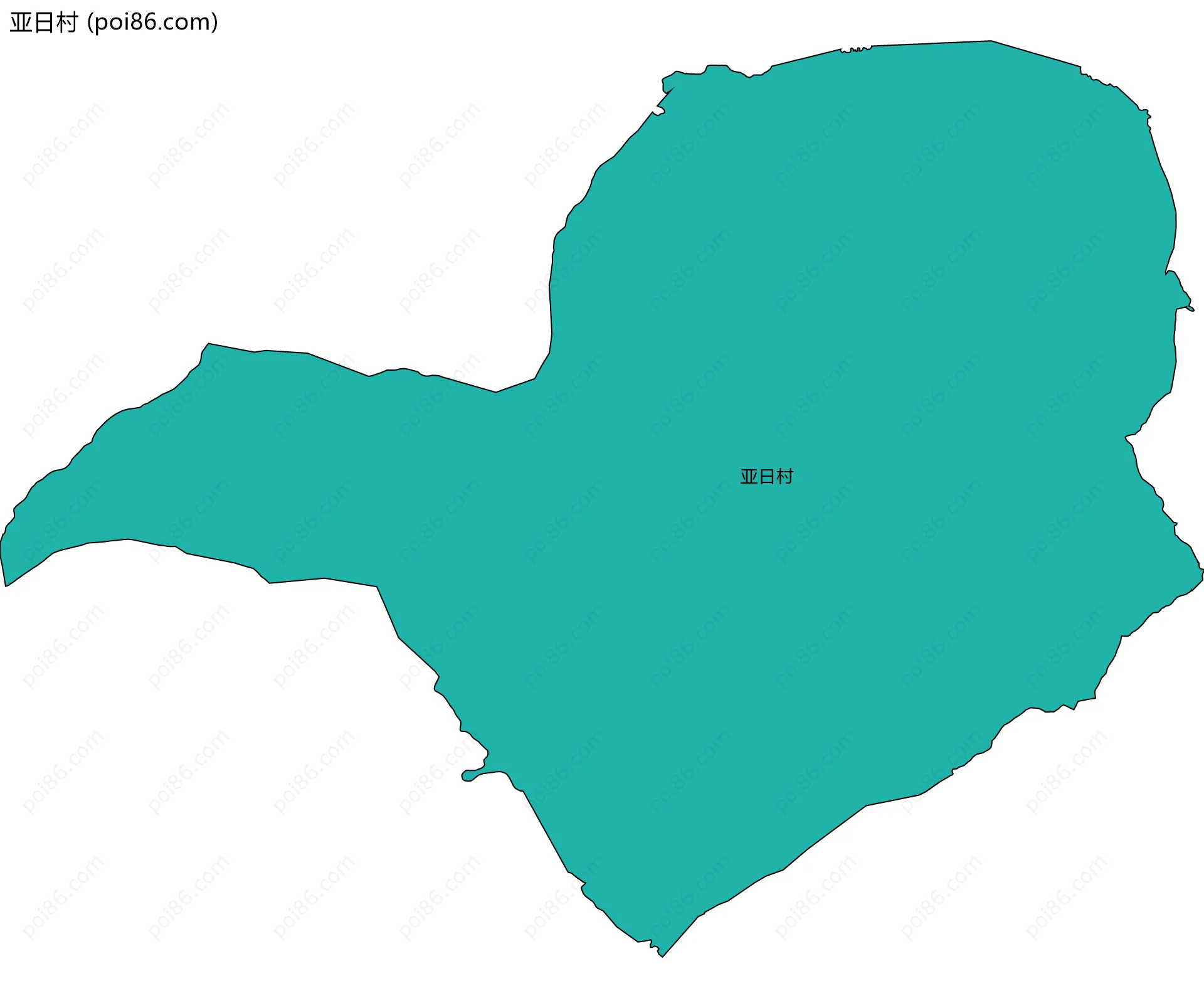 亚日村边界地图