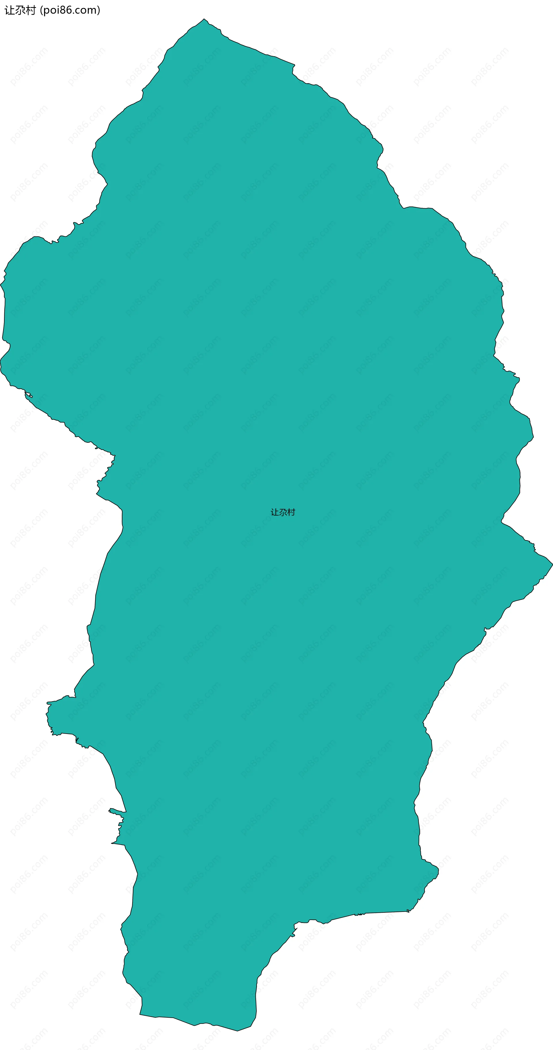 让尕村边界地图