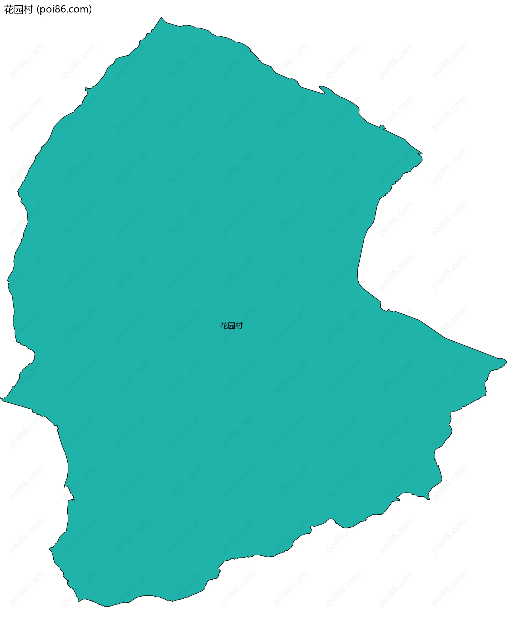 花园村边界地图