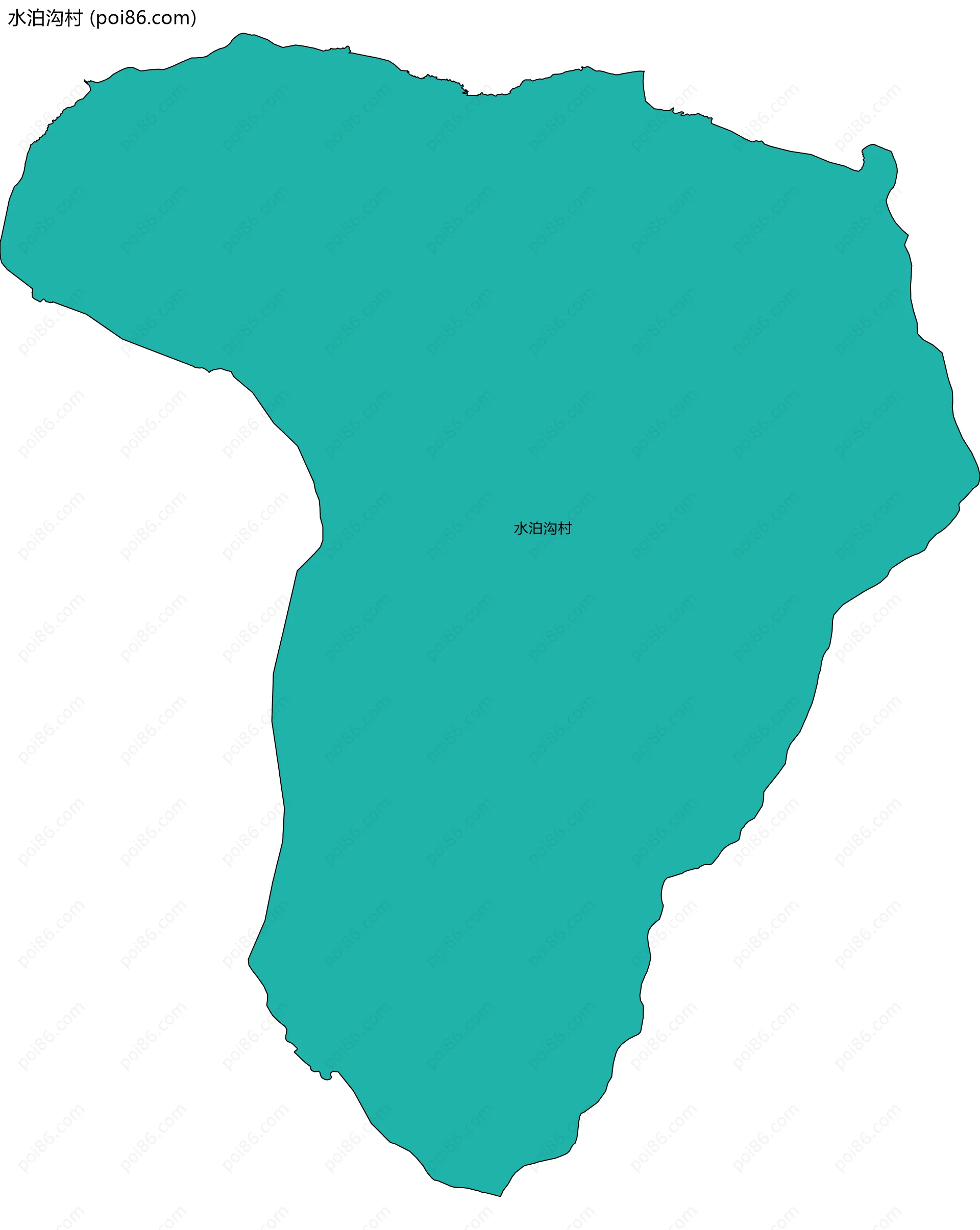 水泊沟村边界地图