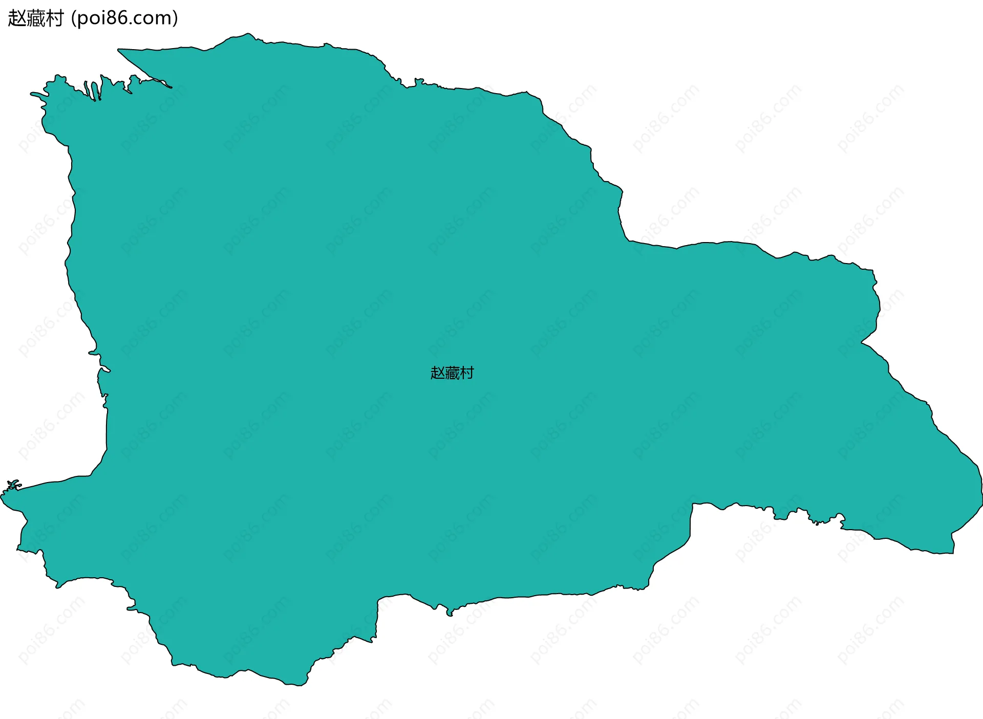 赵藏村边界地图