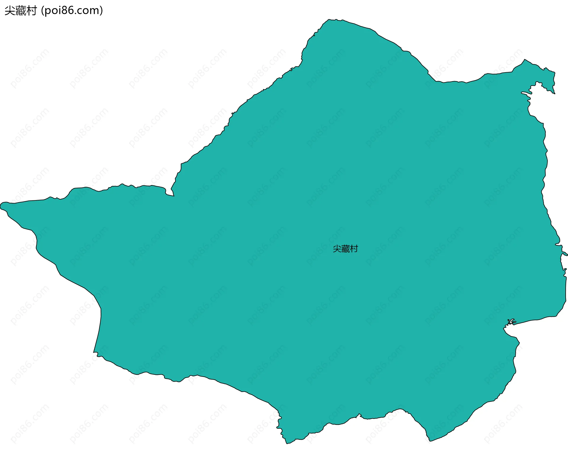 尖藏村边界地图