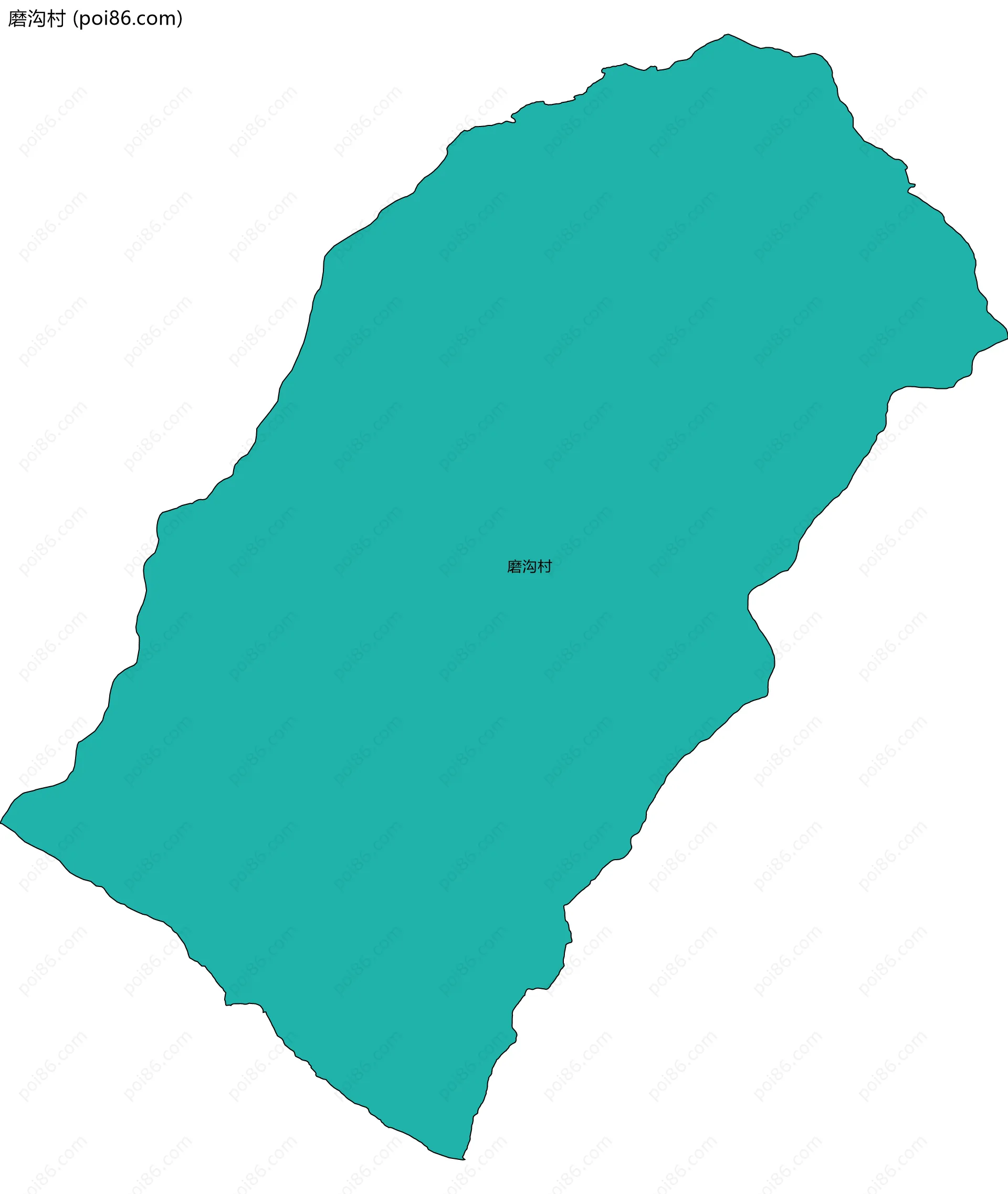 磨沟村边界地图