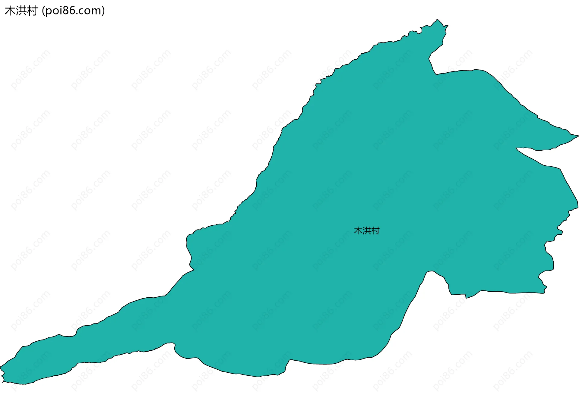 木洪村边界地图