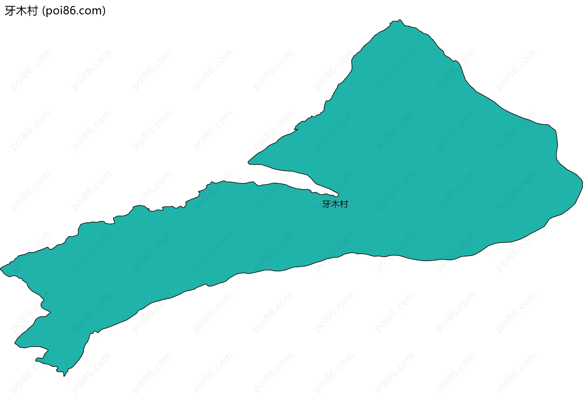 牙木村边界地图