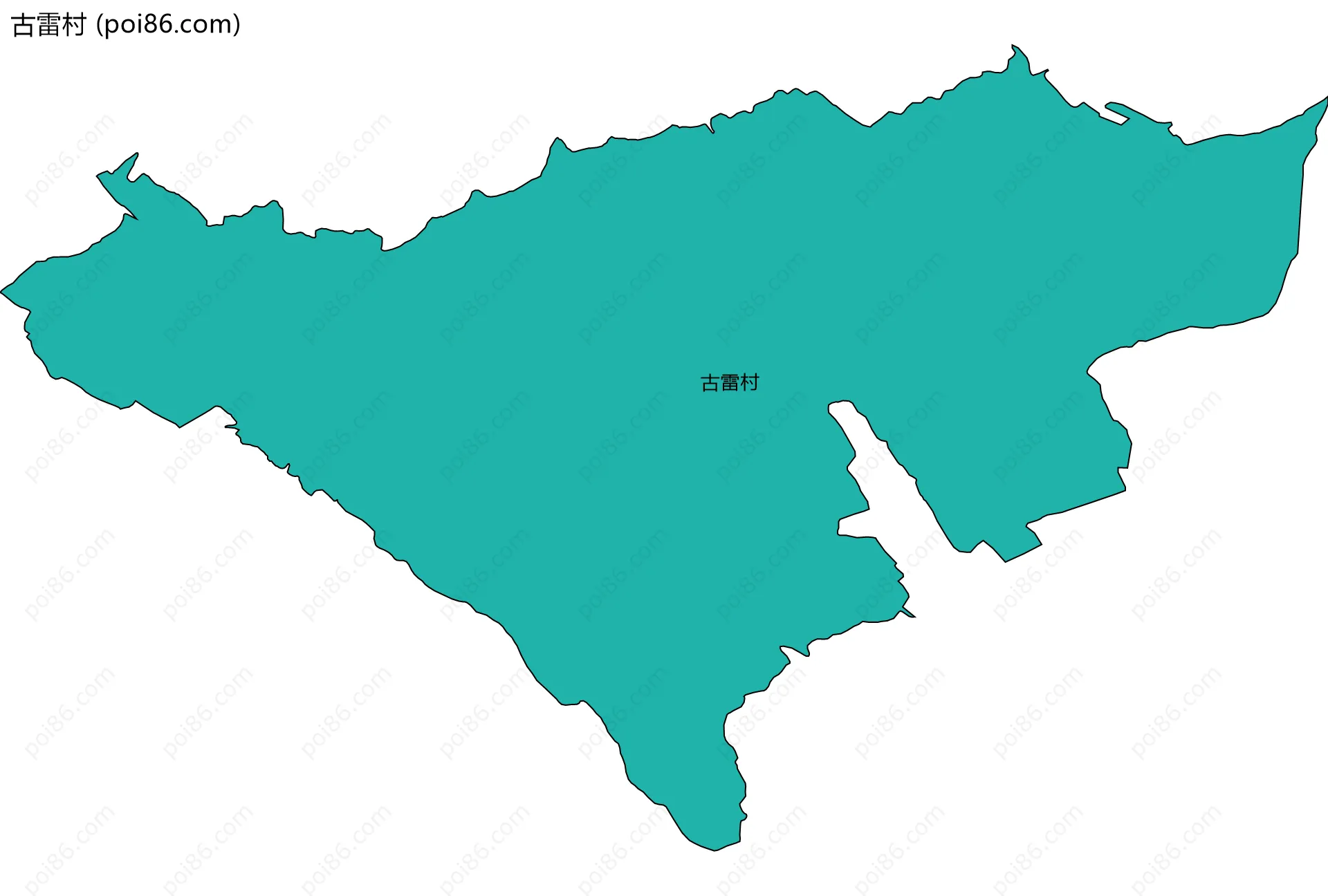 古雷村边界地图