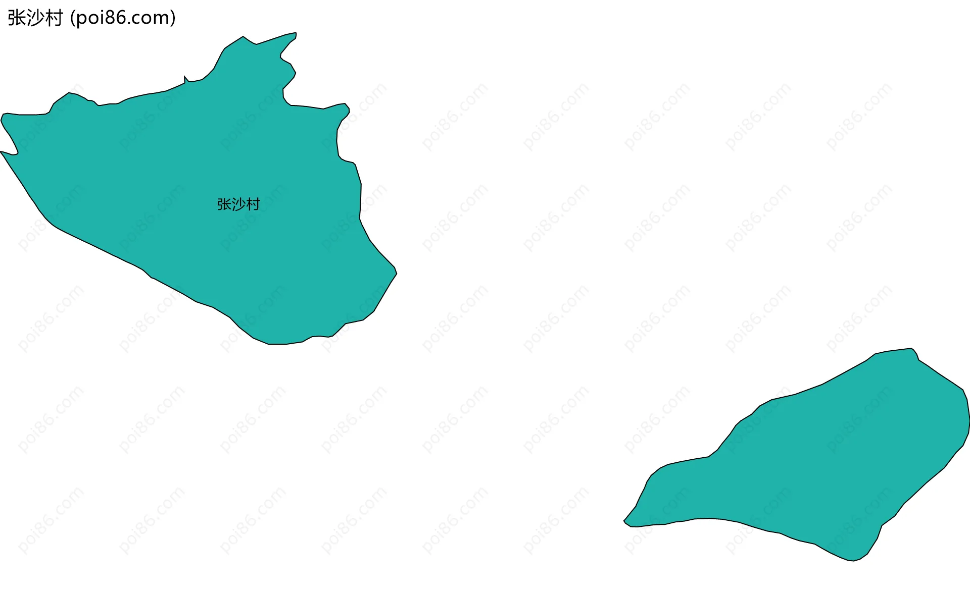 张沙村边界地图