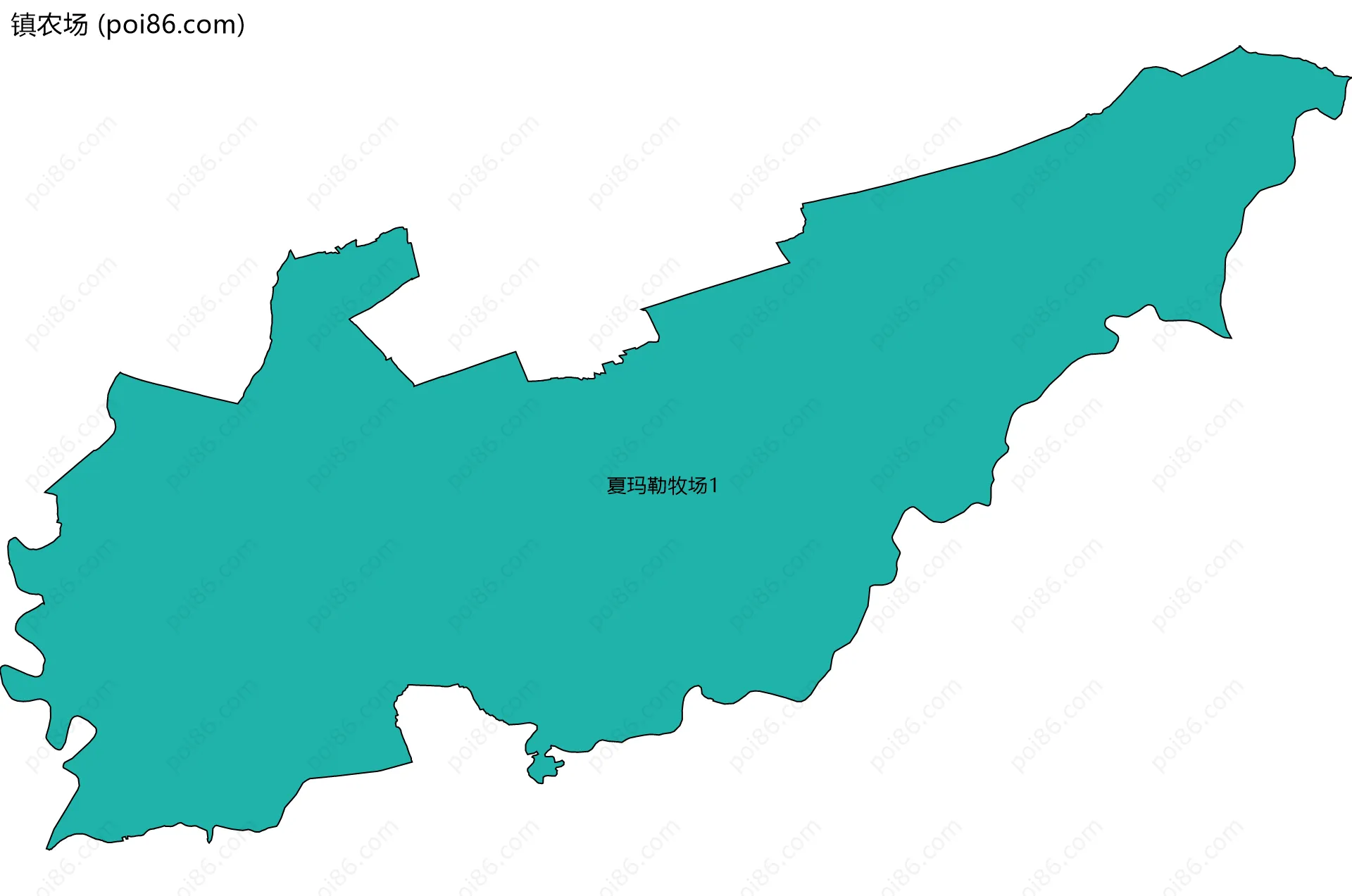 镇农场边界地图(五级行政区划)