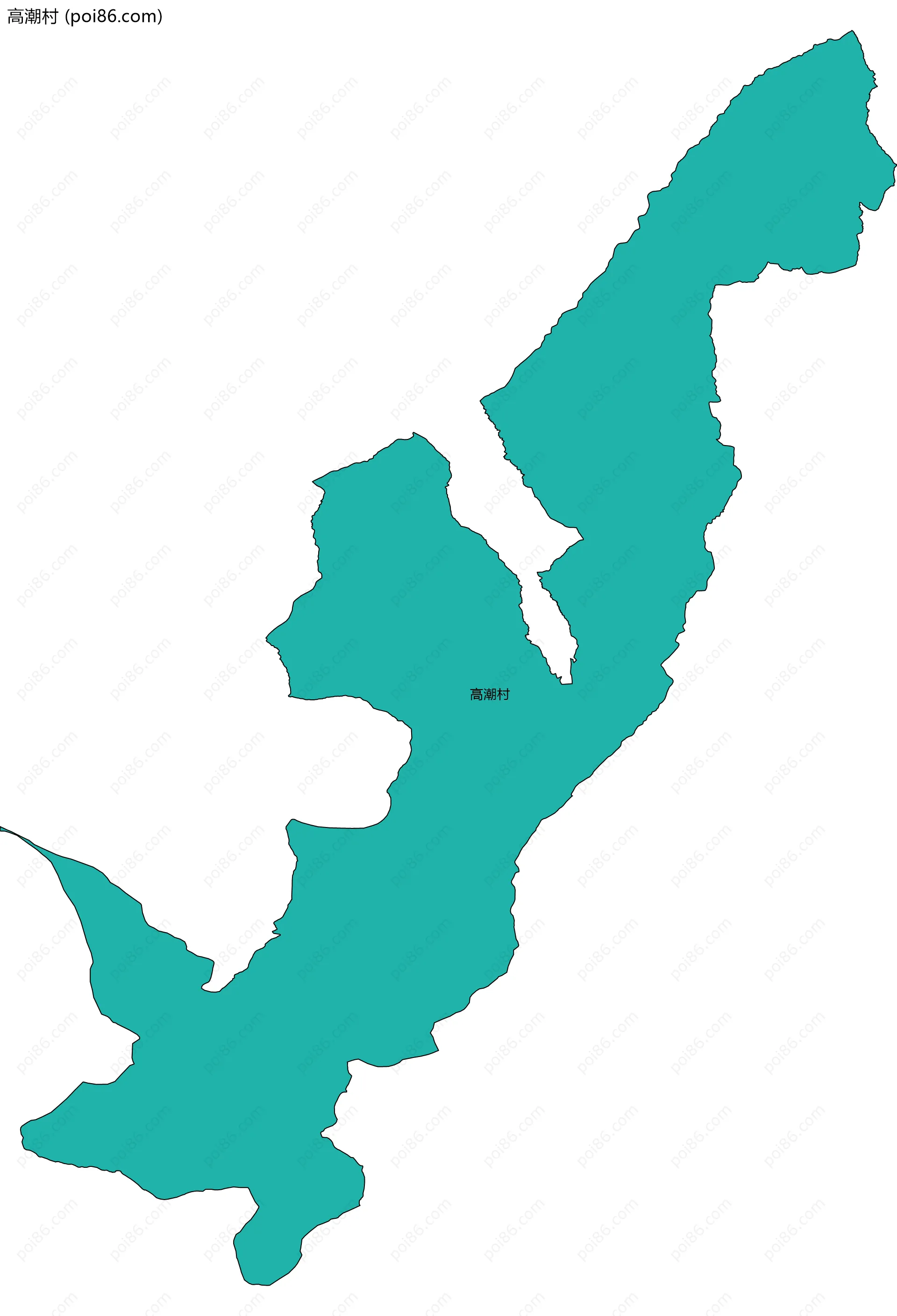 高潮村边界地图