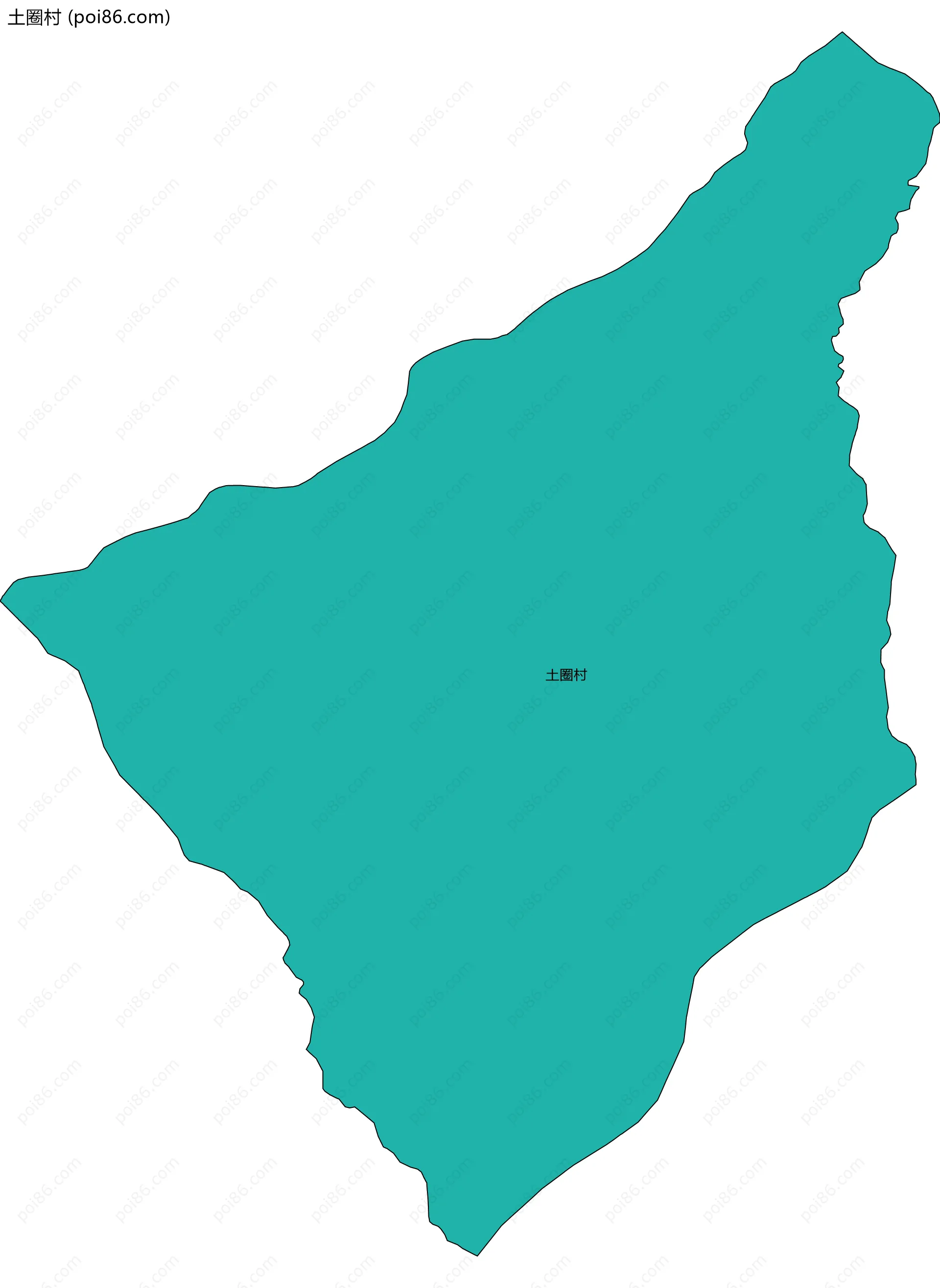 土圈村边界地图