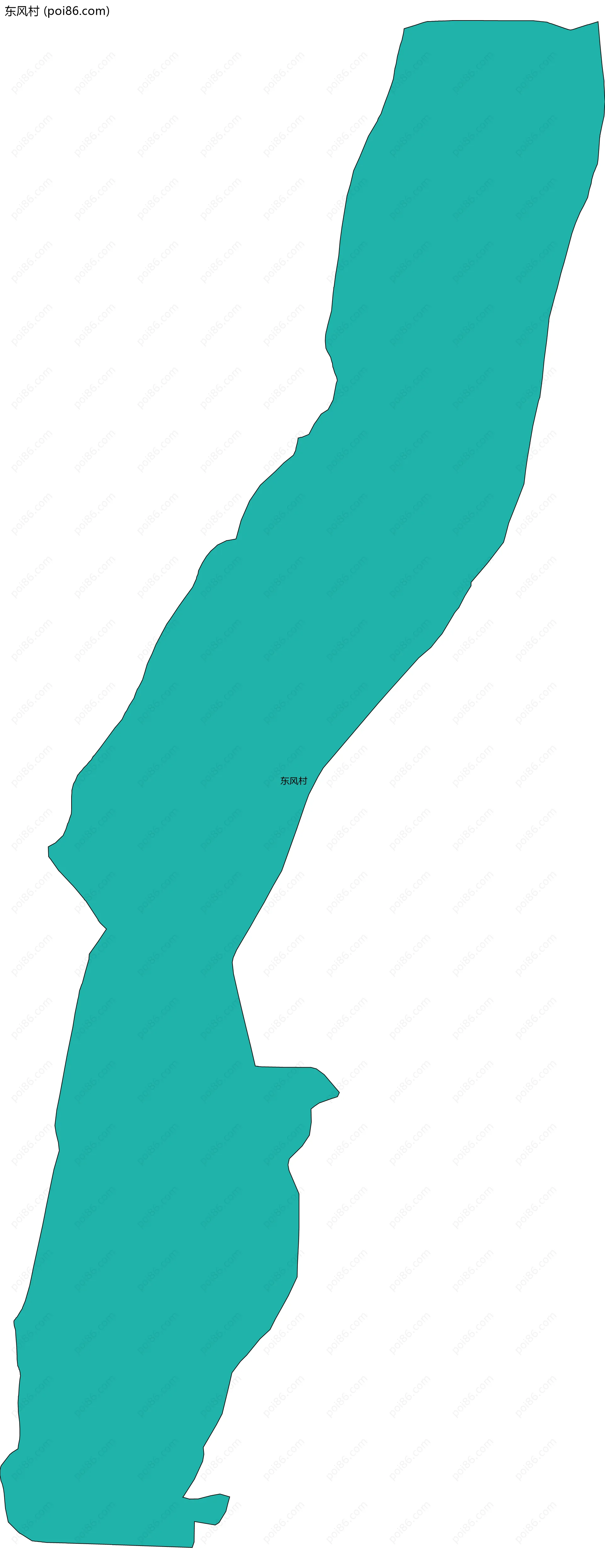 东风村边界地图