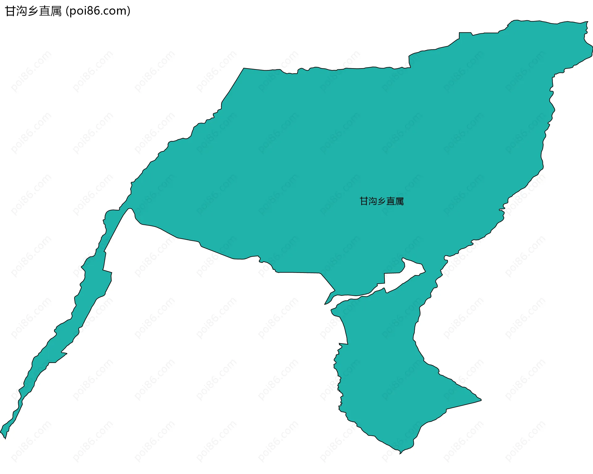 甘沟乡直属边界地图