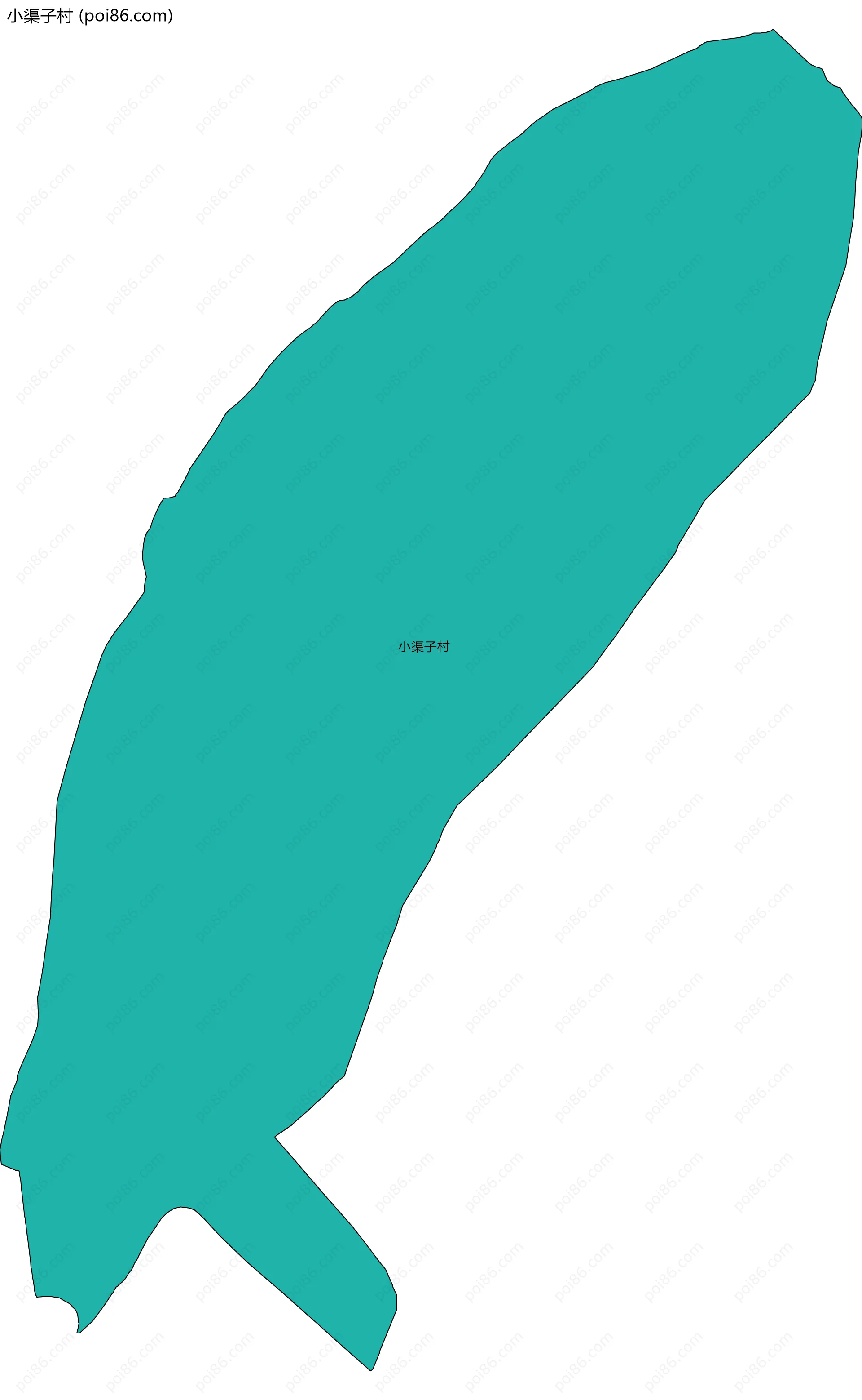 小渠子村边界地图